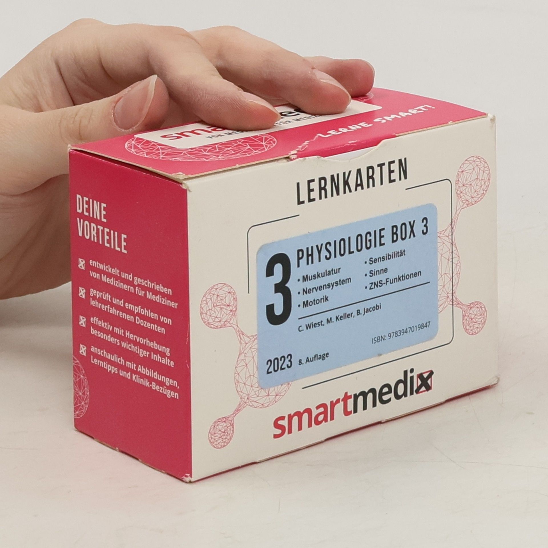 Christoph Wiest SmartMedix Lernkarten Physiologie Box 3: Muskulatur, Nervensystem, Motorik, Sensibilität, Sinne und ZNS-Funktionen