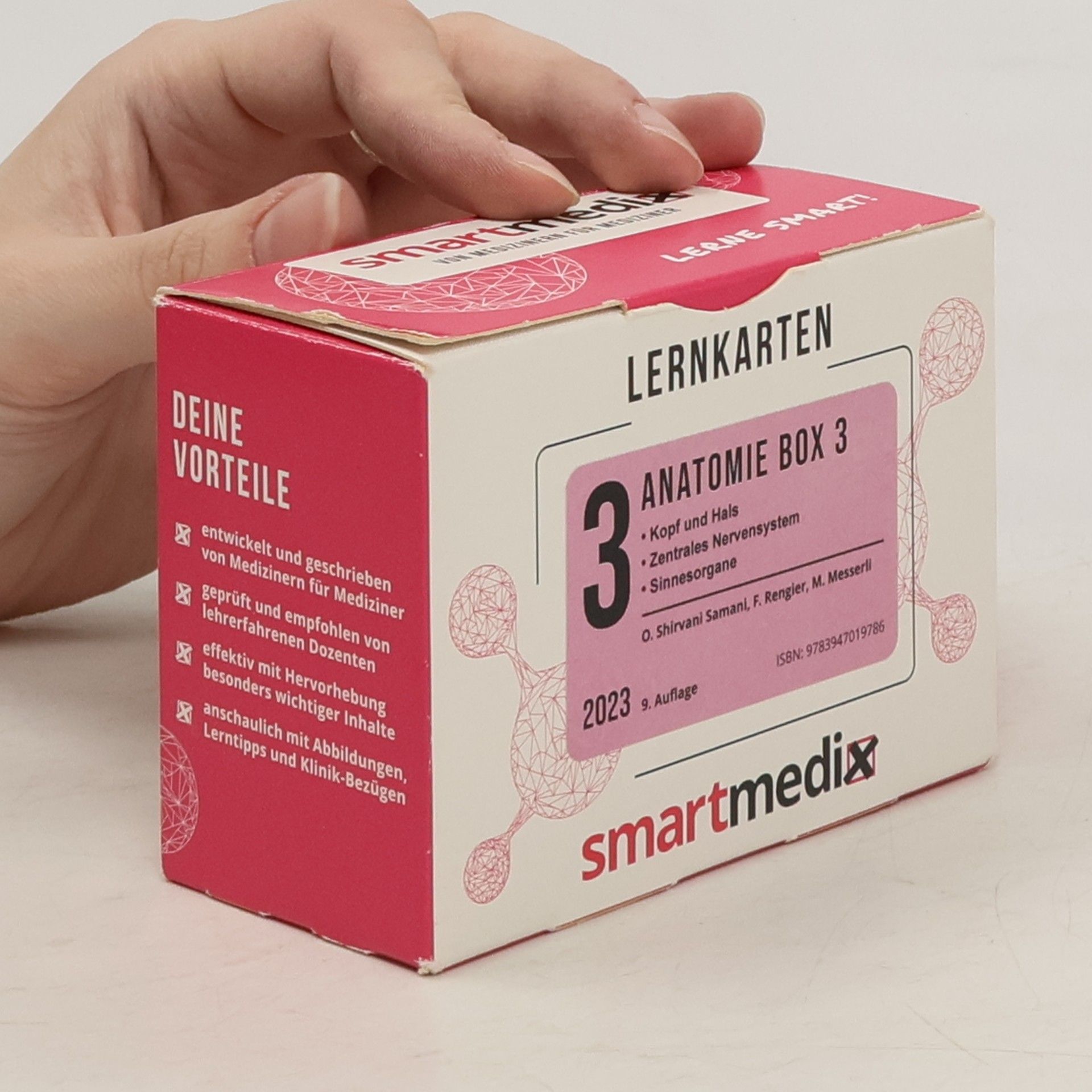 Omid Shirvani Samani SmartMedix Lernkarten Anatomie Box 3: Kopf und Hals, zentrales Nervensystem und Sinnesorgane