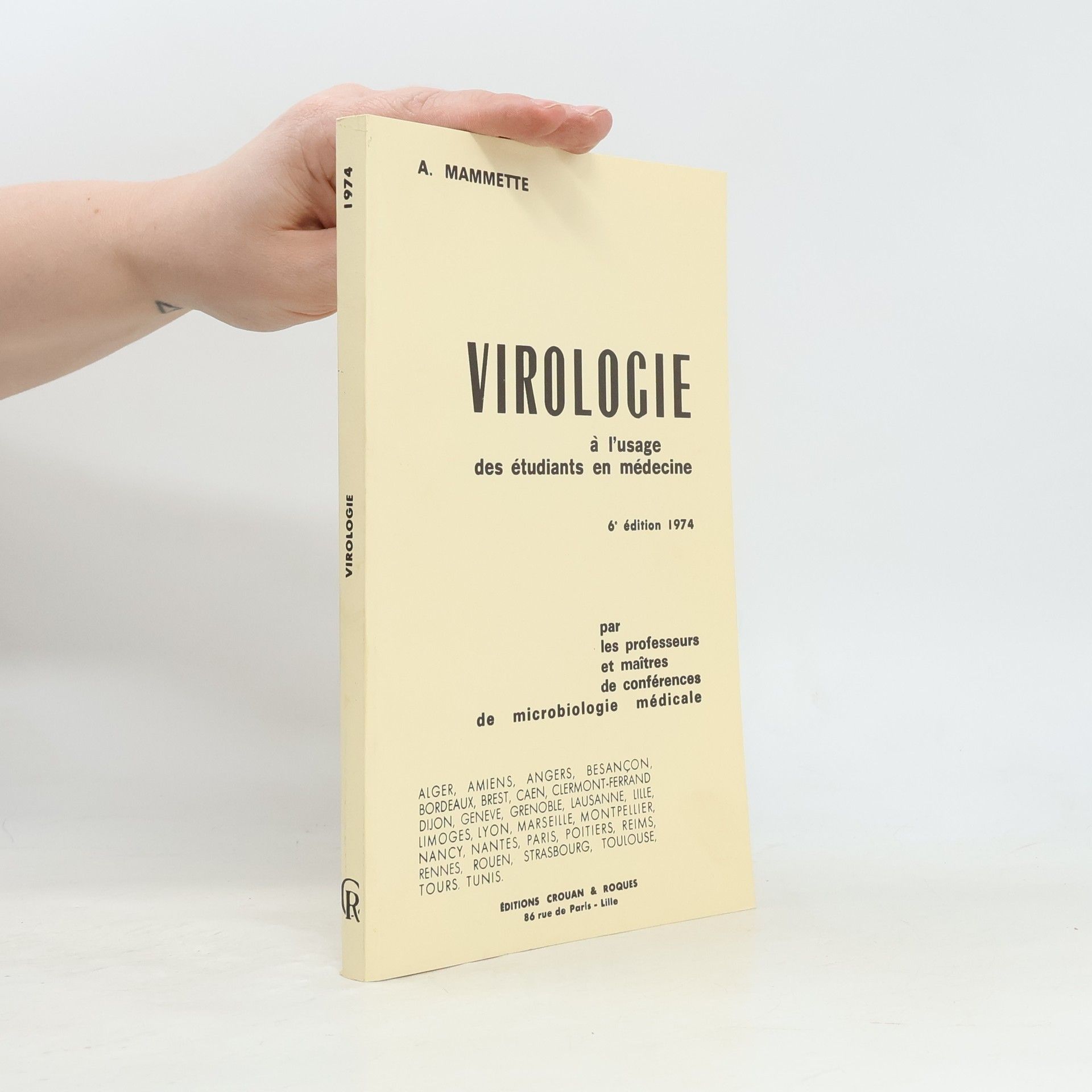 A. Mammette Virologie à l'usage des étudiants en médecine