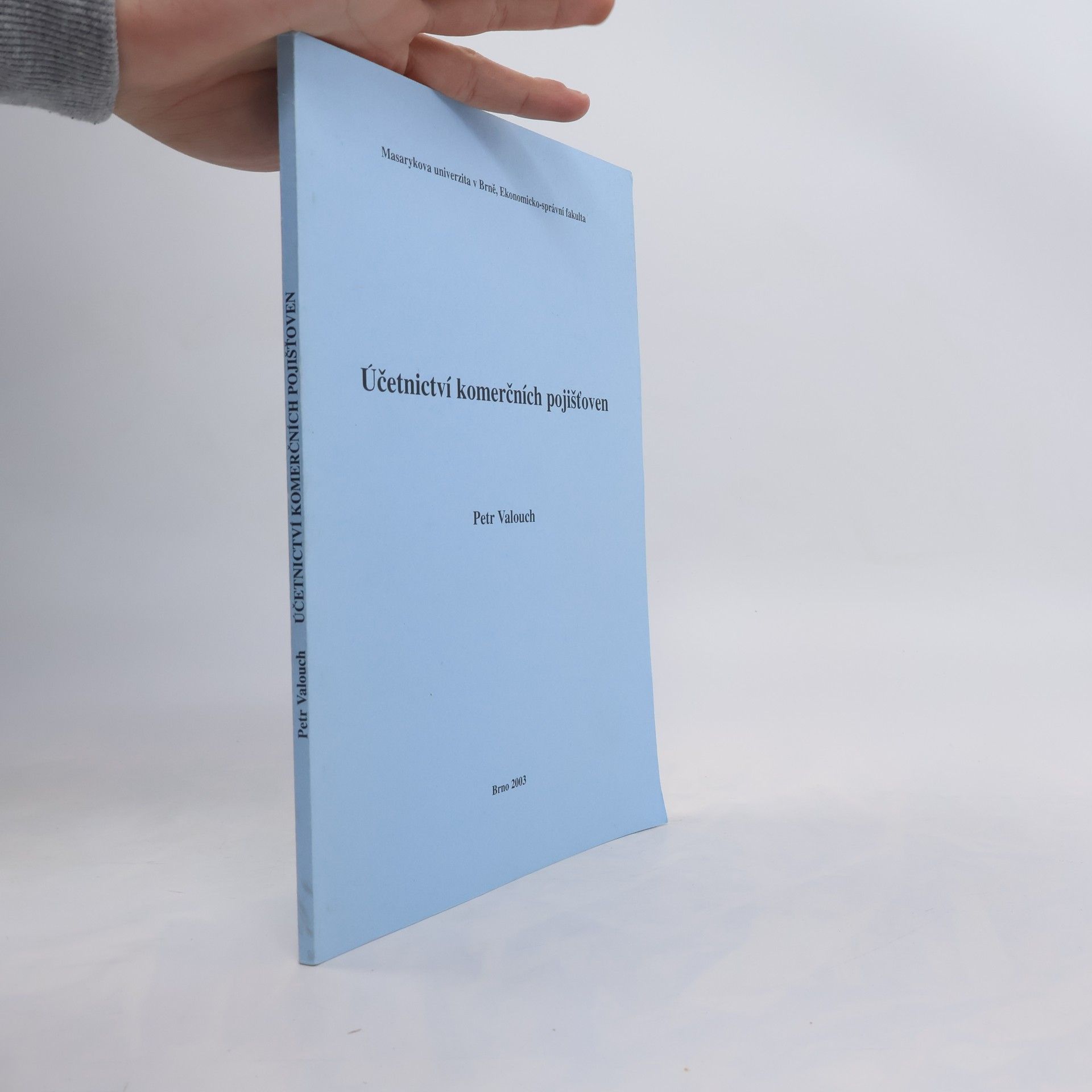 Petr Valouch Účetnictví komerčních pojišťoven
