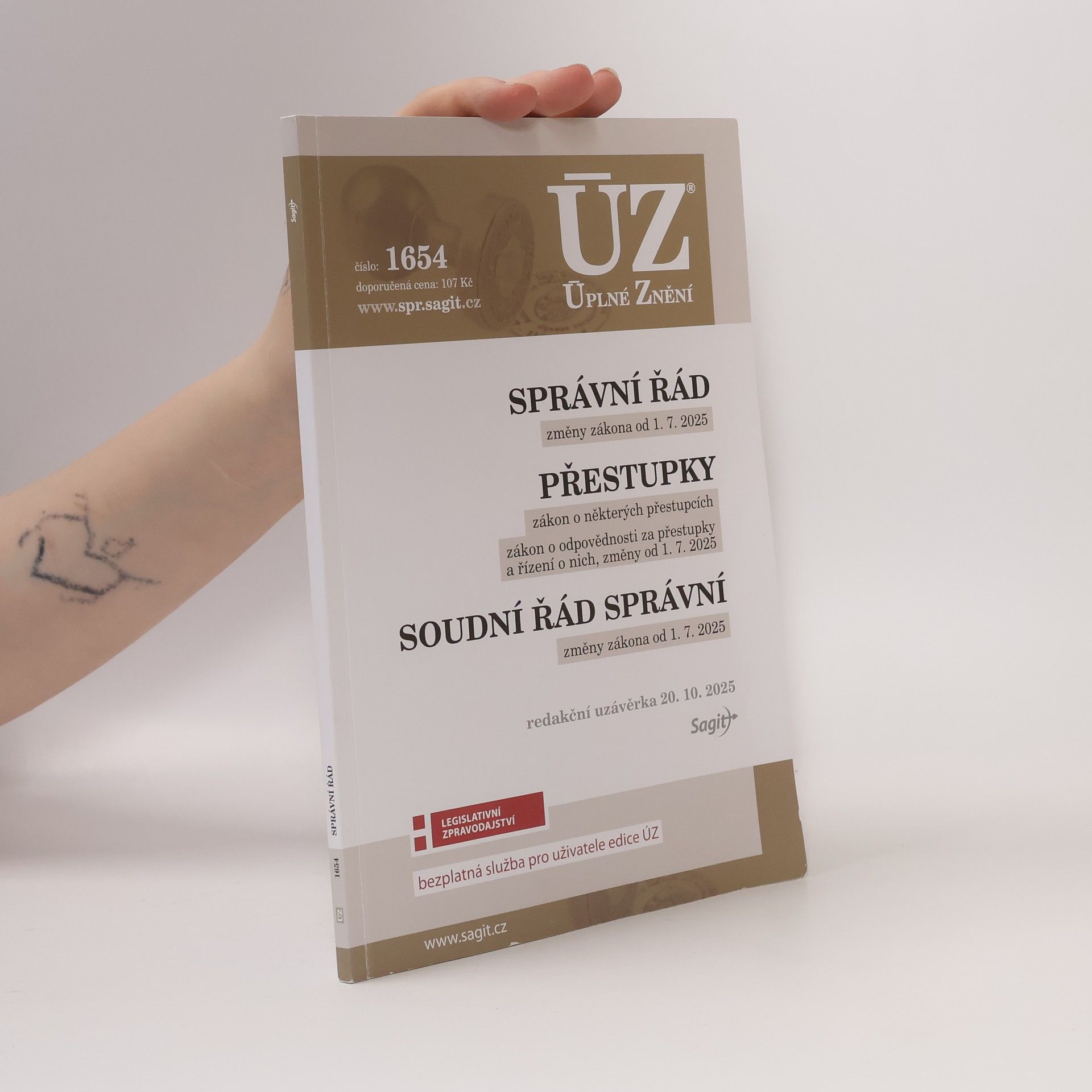 Autorenkollektiv Správní řád : změny zákona od 1.7.2025 ; Přestupky : zákon o některých přestupcích, zákon o odpovědnosti za přestupky a řízení o nich, změny od 1.7.2025 ; Soudní řád správní : změny zákona od 1.7.2025 : redakční uzávěrka 20.10.2025 Přestupky Soudní řád správní