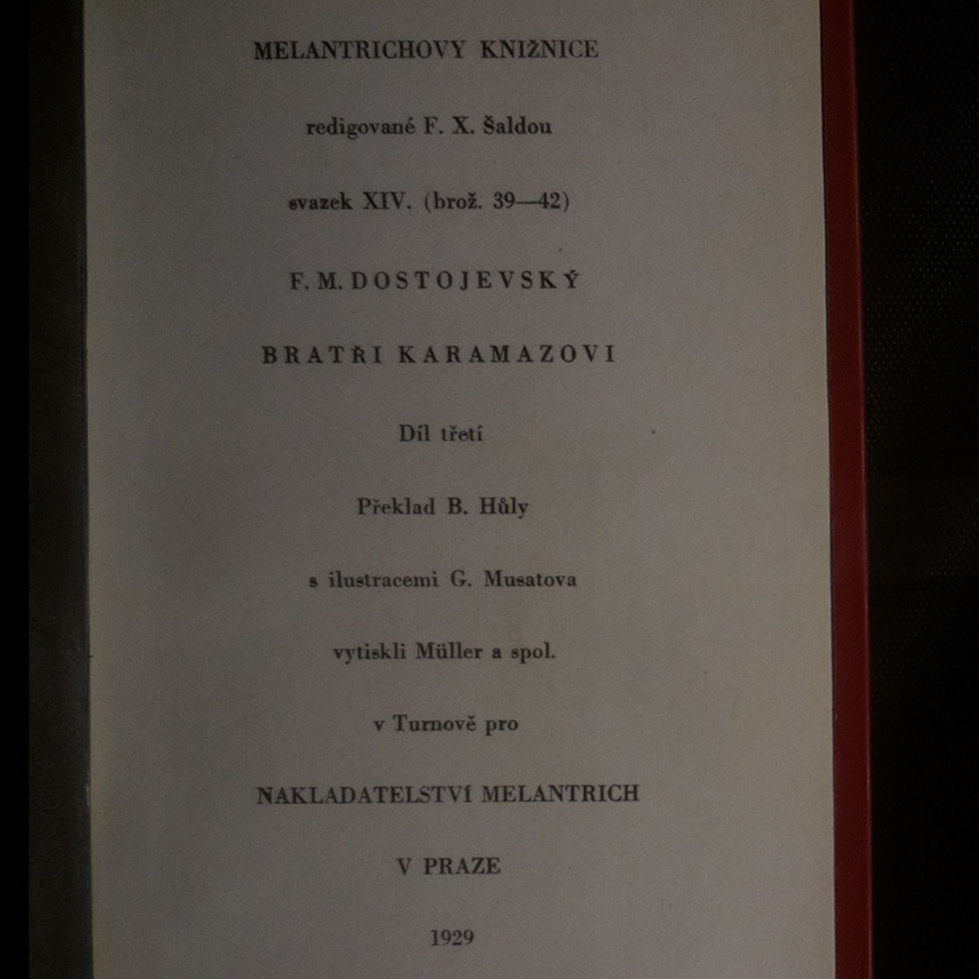 Fjodor Michajlovič Dostojevskij Bratři Karamazovi. 1.-3. díl..