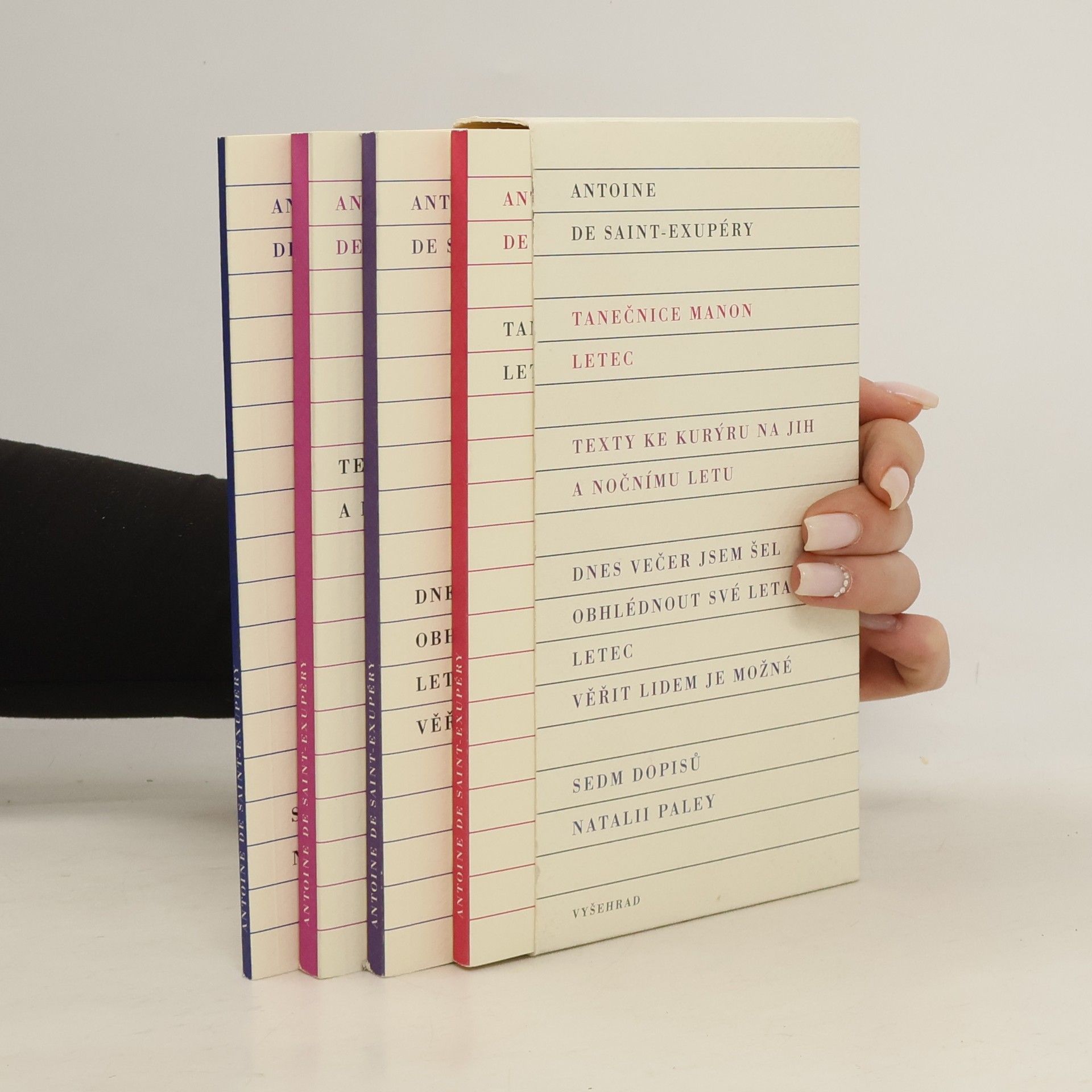 Antoine de Saint-Exupéry Tanečnice Manon. Letec. Texty ke Kurýru na jih a Nočnímu letu. Dnes večer jsem šel obhlédnout své letadlo. Věřit lidem je možné. Sedm dopisů Natalii Paley