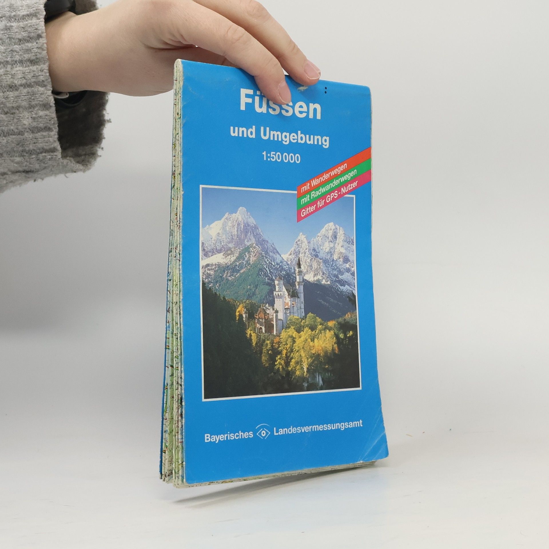 Topographische Karten Bayern 1:50.000, Bl.10, Füssen und Umgebung: Mit Wanderwegen, mit Radwanderwegen, Gitter für GPS-Nutzer