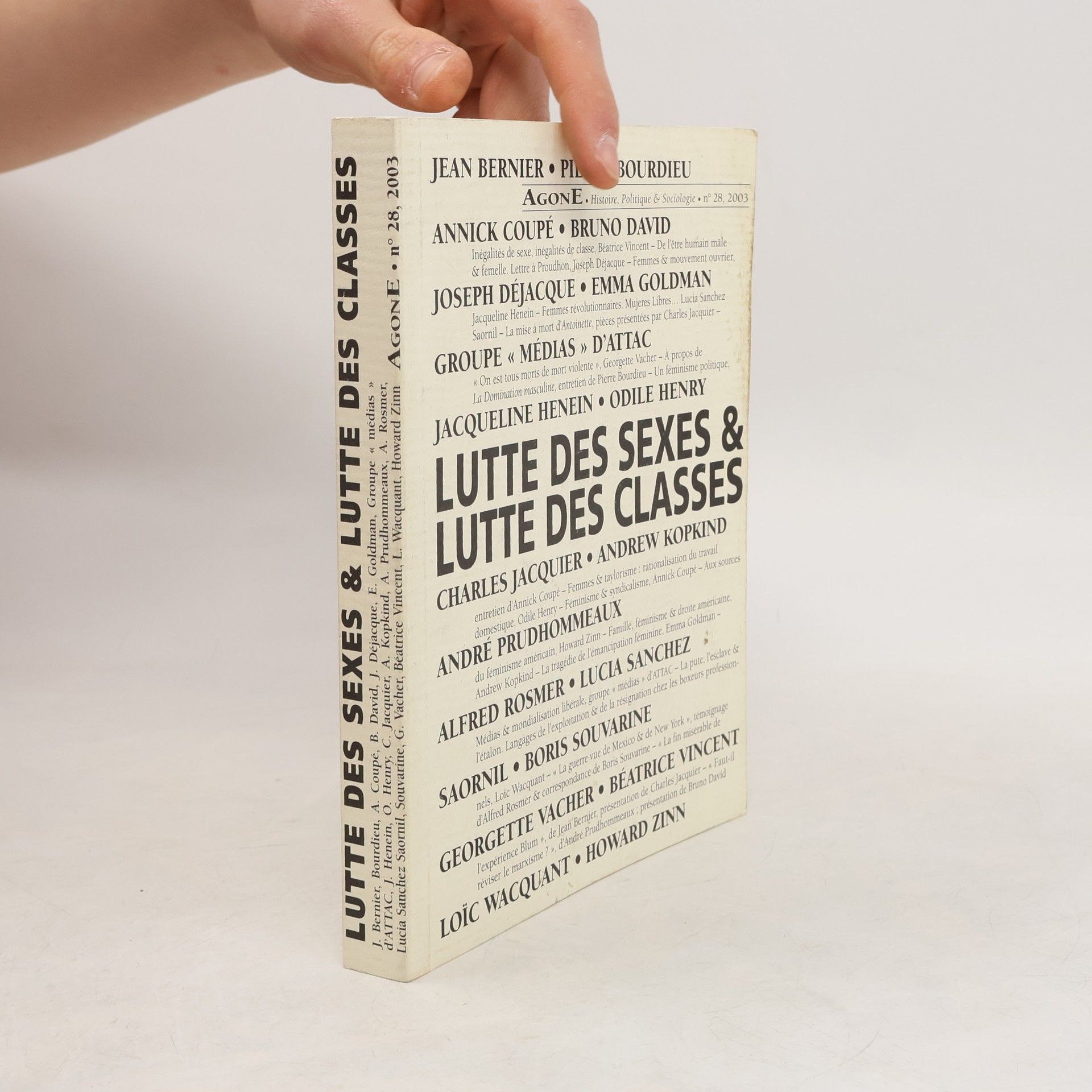 Agone. Histoire, Politique & Sociologie - 28: Lutte des sexes et lutte des classes