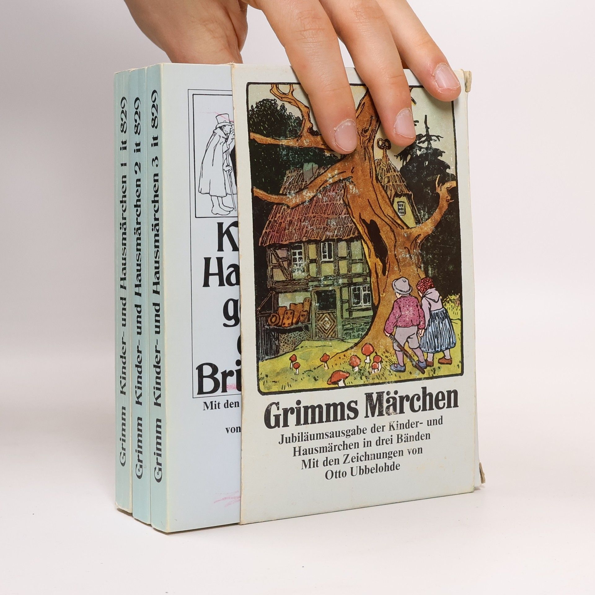 Jacob Grimm Kinder- und Hausmärchen gesammelt durch die Brüder Grimm 1-3 (3 svazky)