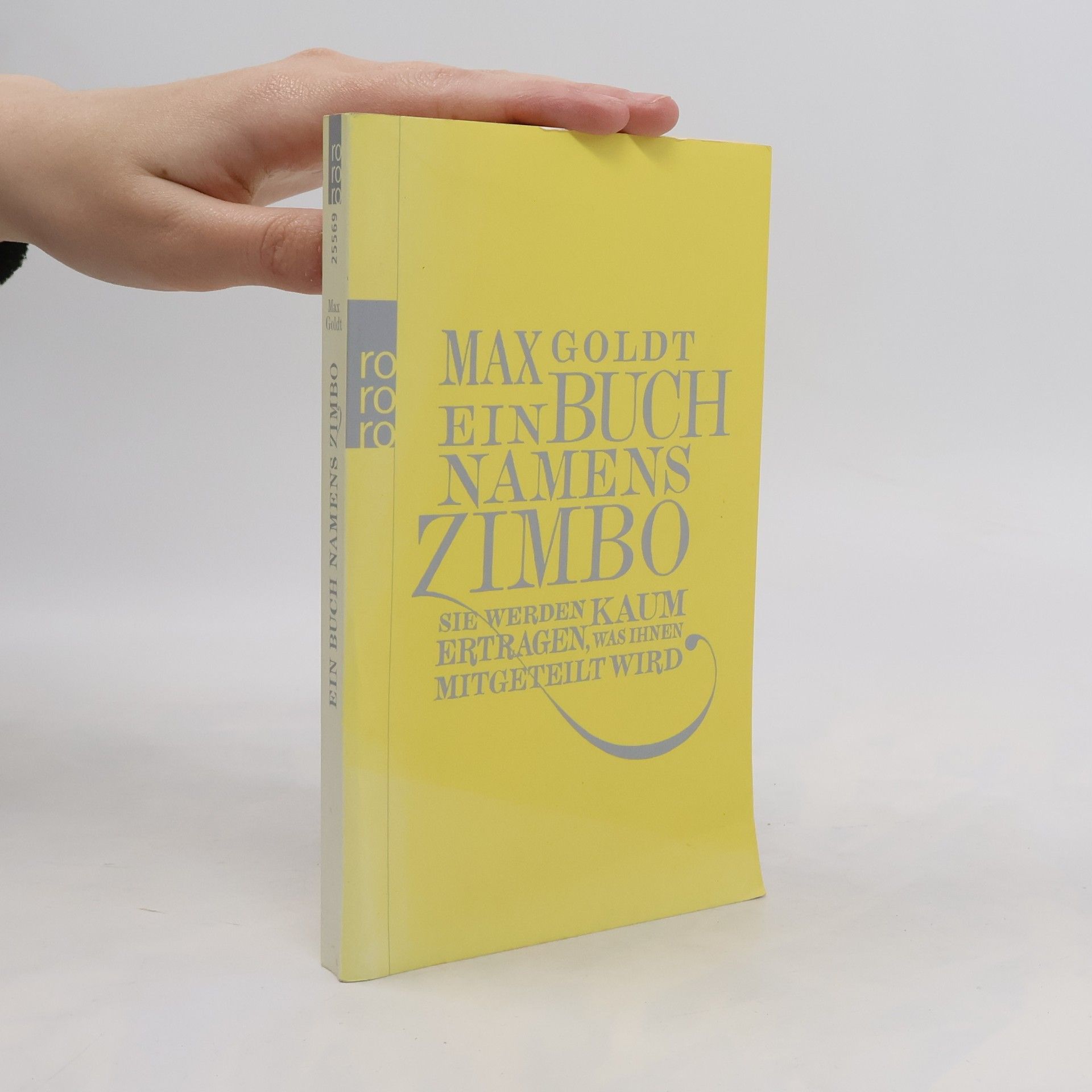 Max Goldt Ein Buch namens Zimbo