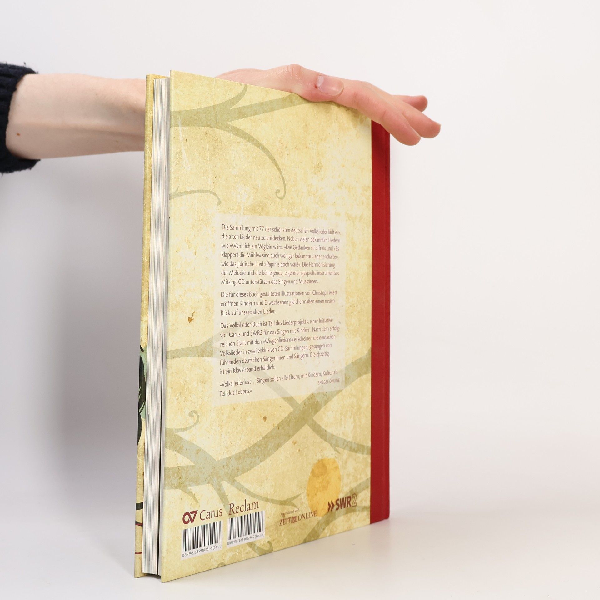Volkslieder - Liederbuch + Mitsing-CD. Buch