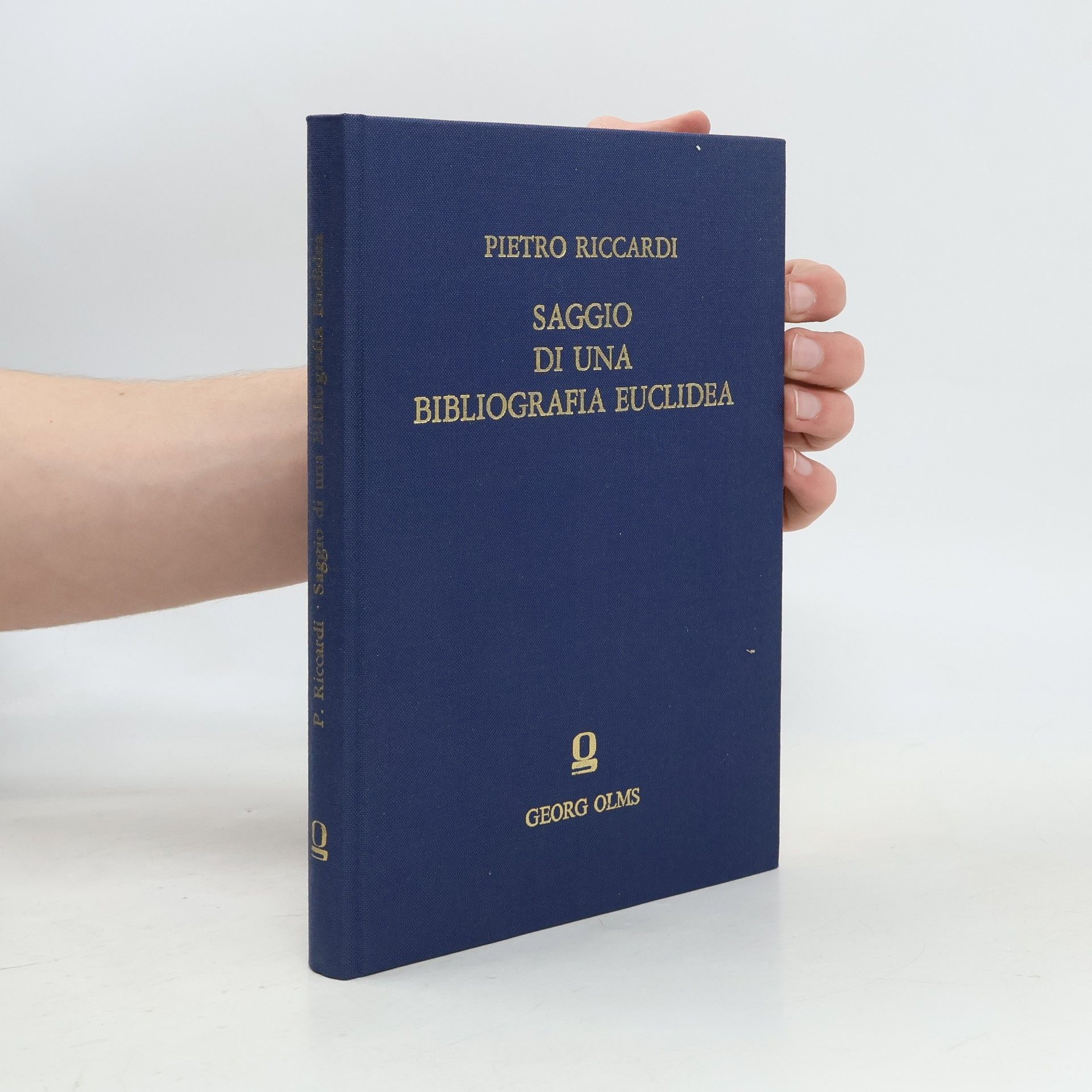 Pietro Riccardi Saggio di una Bibliografia Euclidea, 4 parts in 1 volume.
