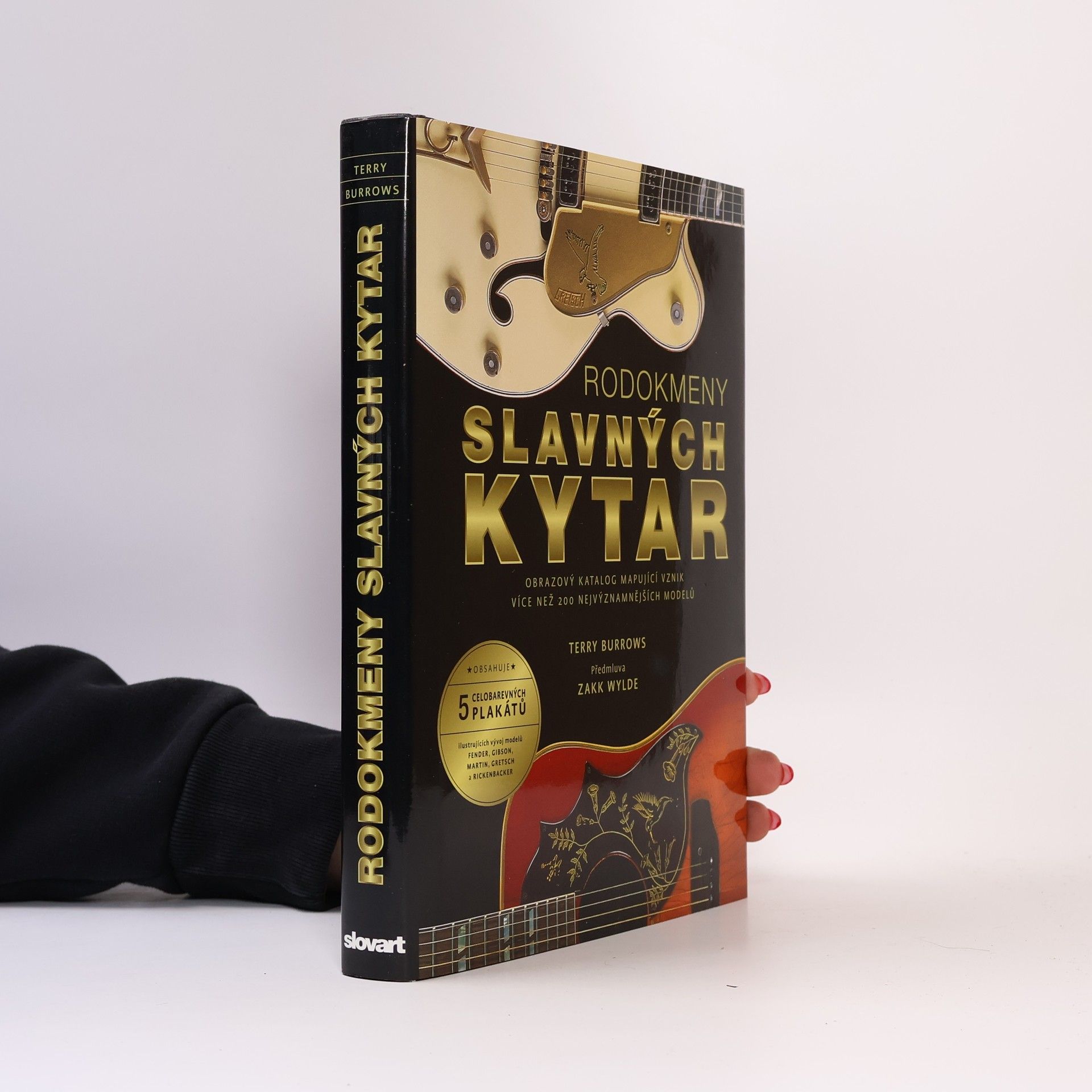 Terry Burrows Rodokmeny slavných kytar: Obrazový katalog mapující vznik více než 200 nejvýznamnějších modelů