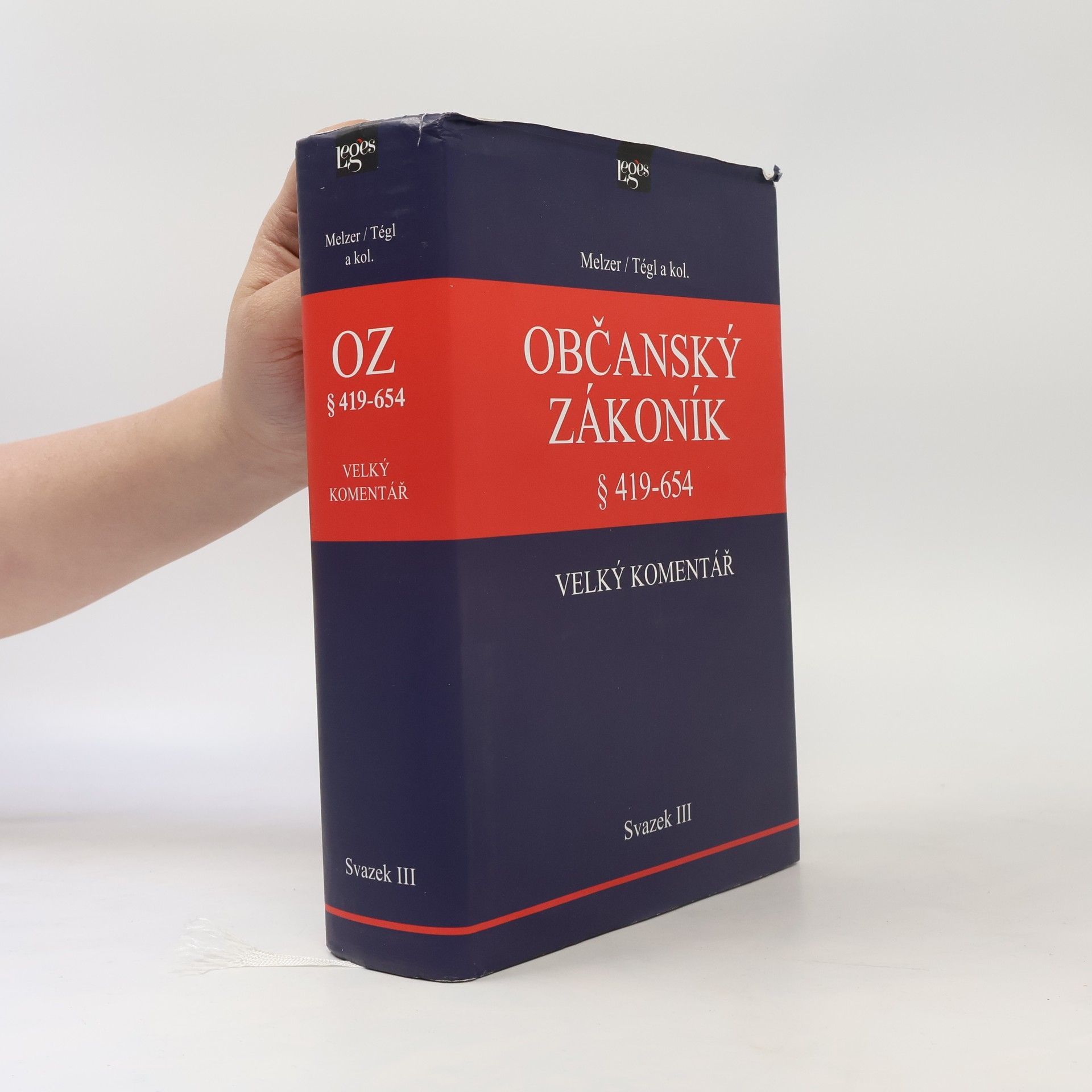 Filip Melzer Občanský zákoník § 419-654. Velký komentář. Svazek III