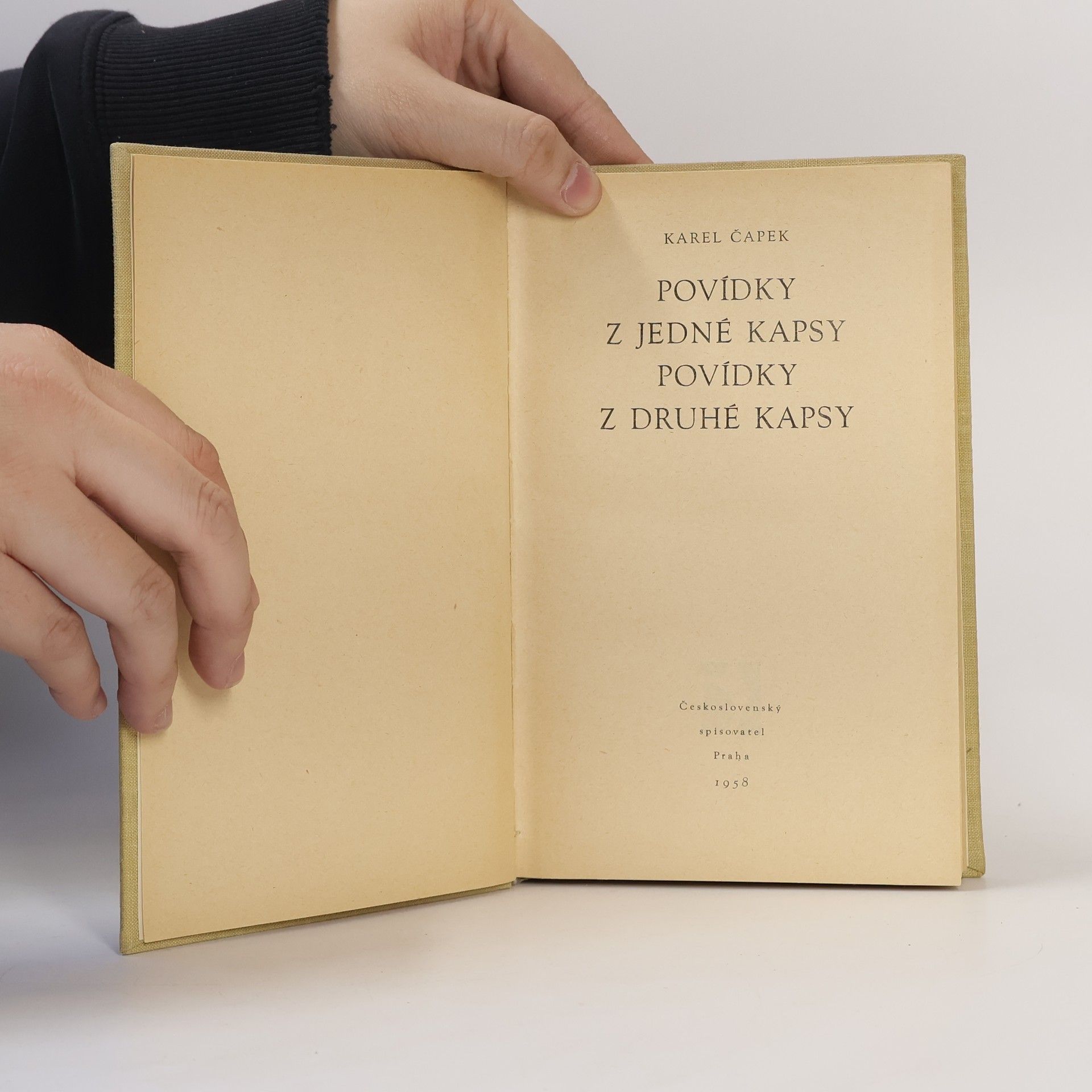 Karel Čapek Povídky z jedné kapsy. Povídky z druhé kapsy