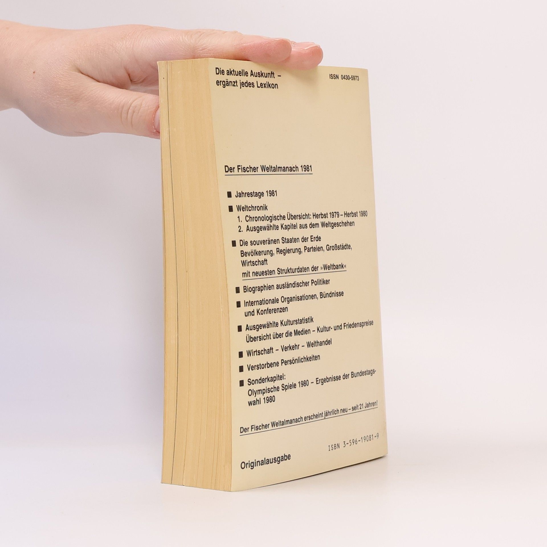 Autorenkollektiv Der Fischer Welt Almanach 1981