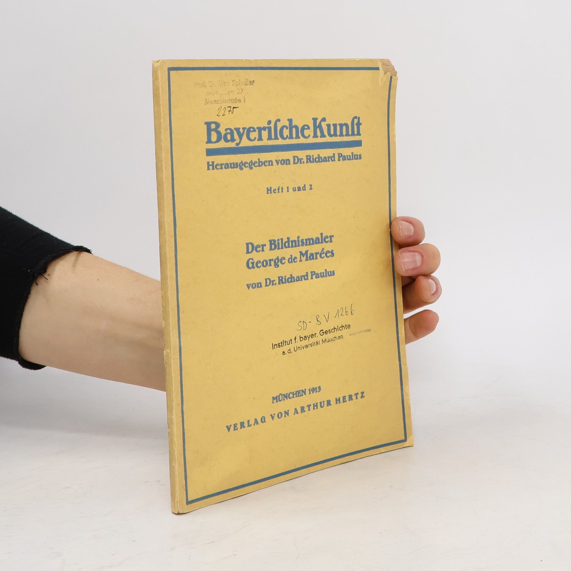 Richard Paulus Bayerische Kunst: Der Bildnismaler George de Marées.