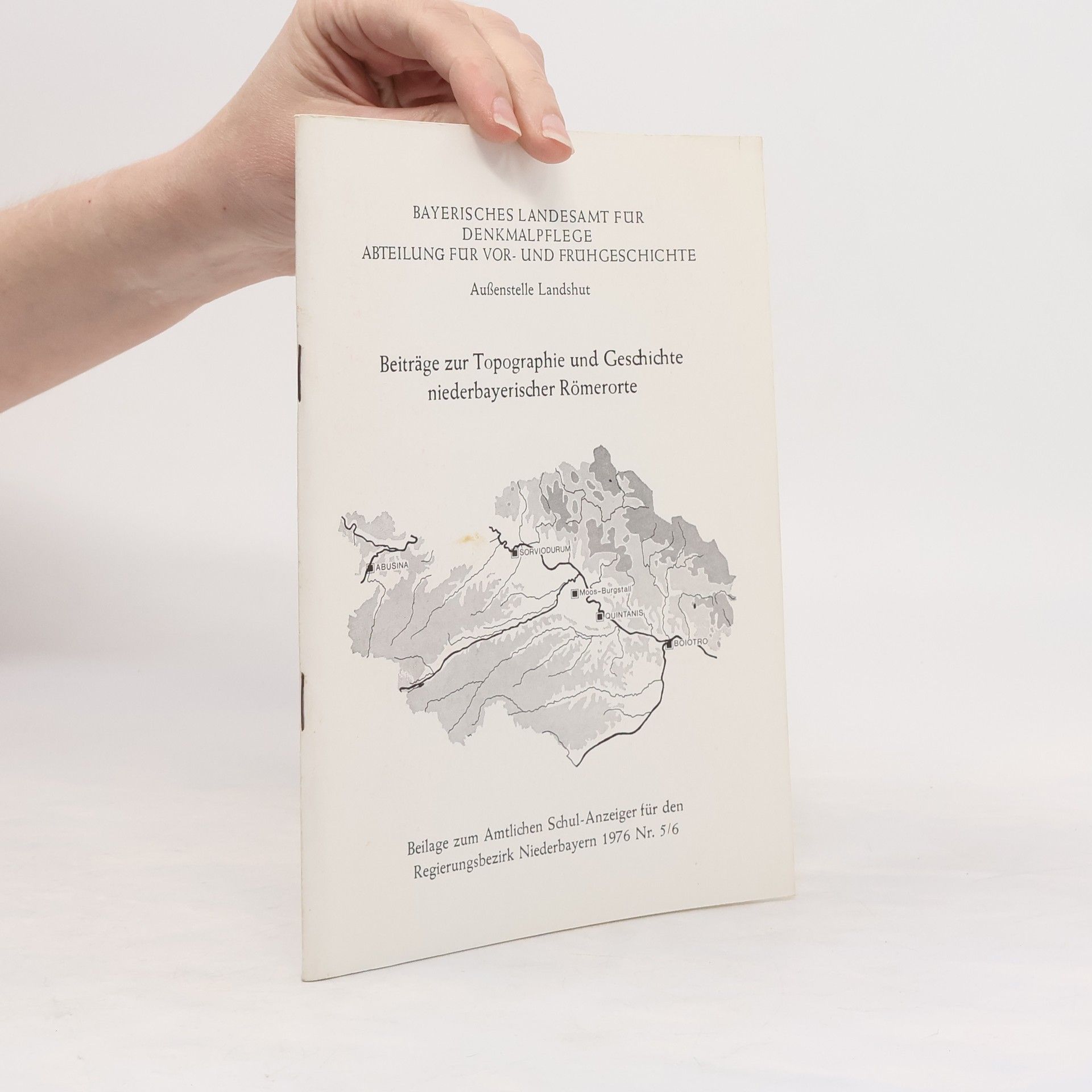 Various authors Beiträge zur Topographie und Geschichte niederbayerischer Römerorte