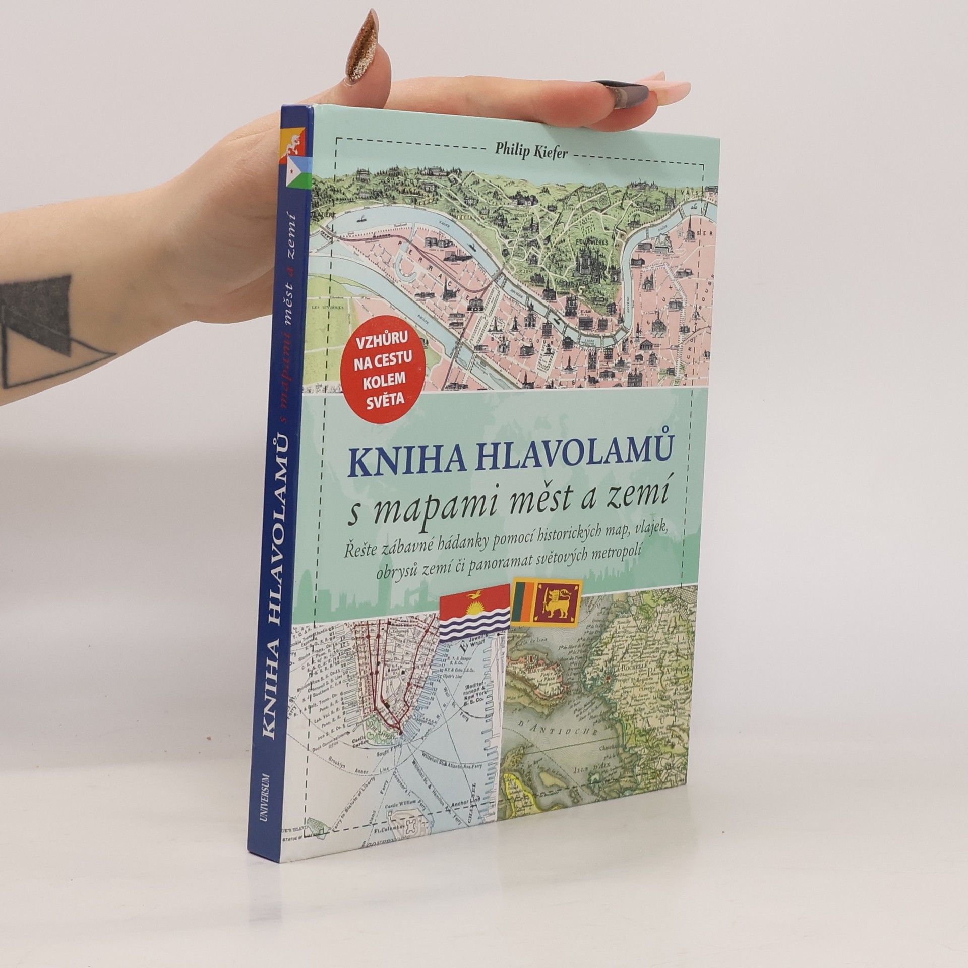 Philip Kiefer Kniha hlavolamů s mapami měst a zemí