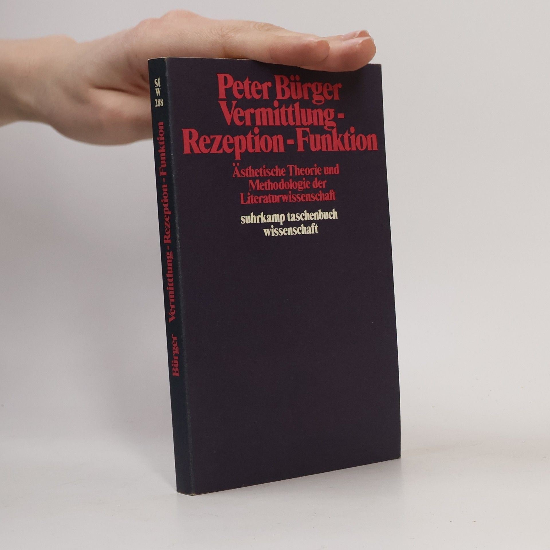 Peter Bürger Vermittlung, Rezeption, Funktion