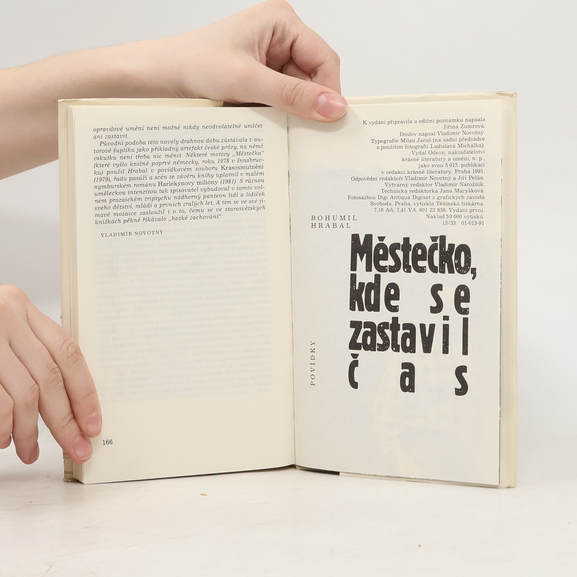 Bohumil Hrabal Městečko, kde se zastavil čas