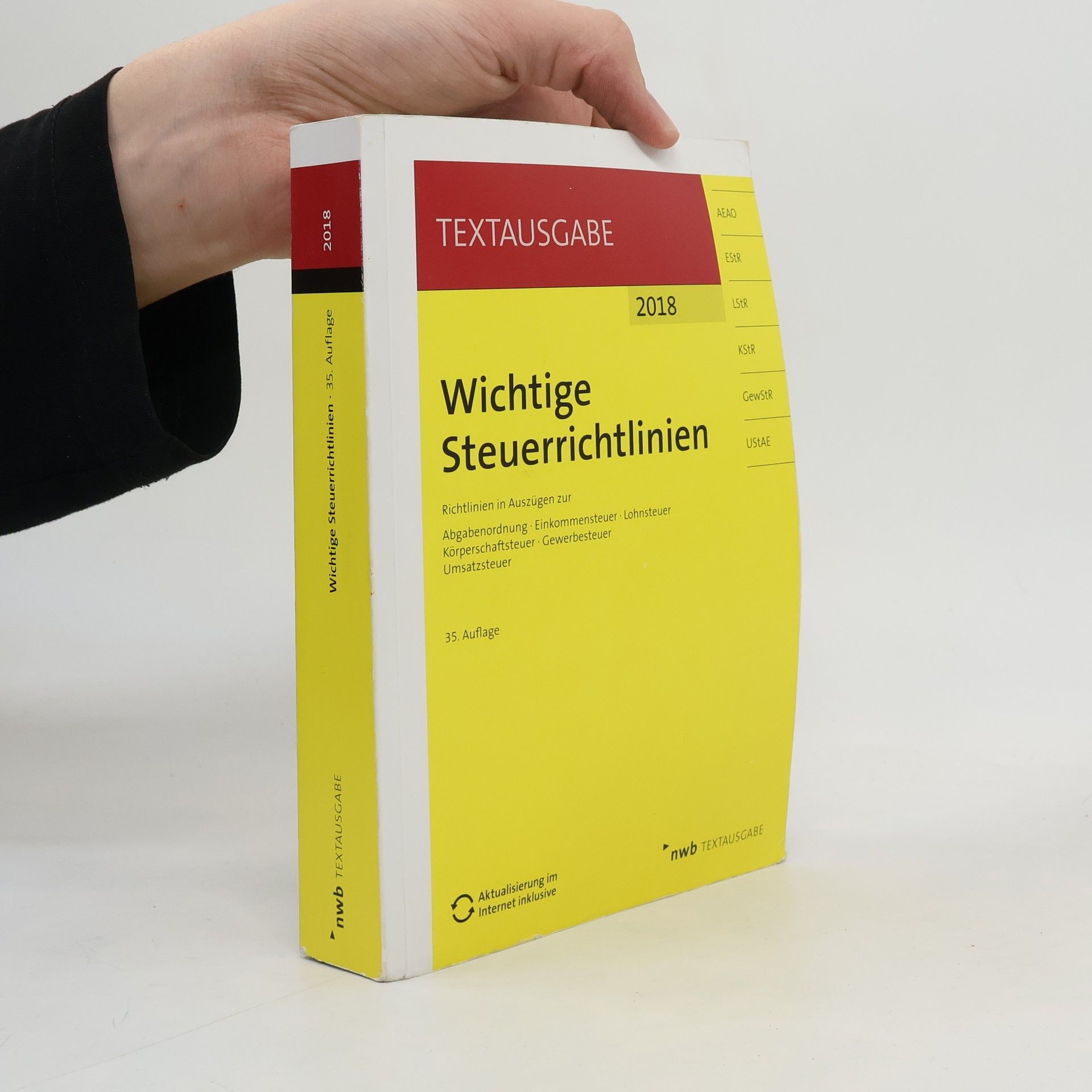 Wichtige Steuerrichtlinien - 35. Auflage - Aktualisierung im Internet inklusive