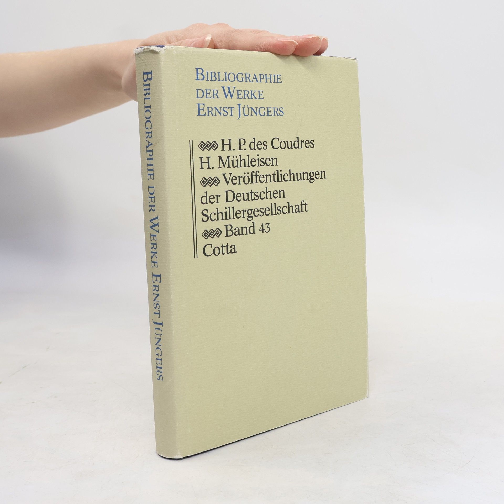 Hans Peter Des Coudres Veröffentlichungen der Deutschen Schillergesellschaft - 43: Bibliographie der Werke Ernst Jüngers