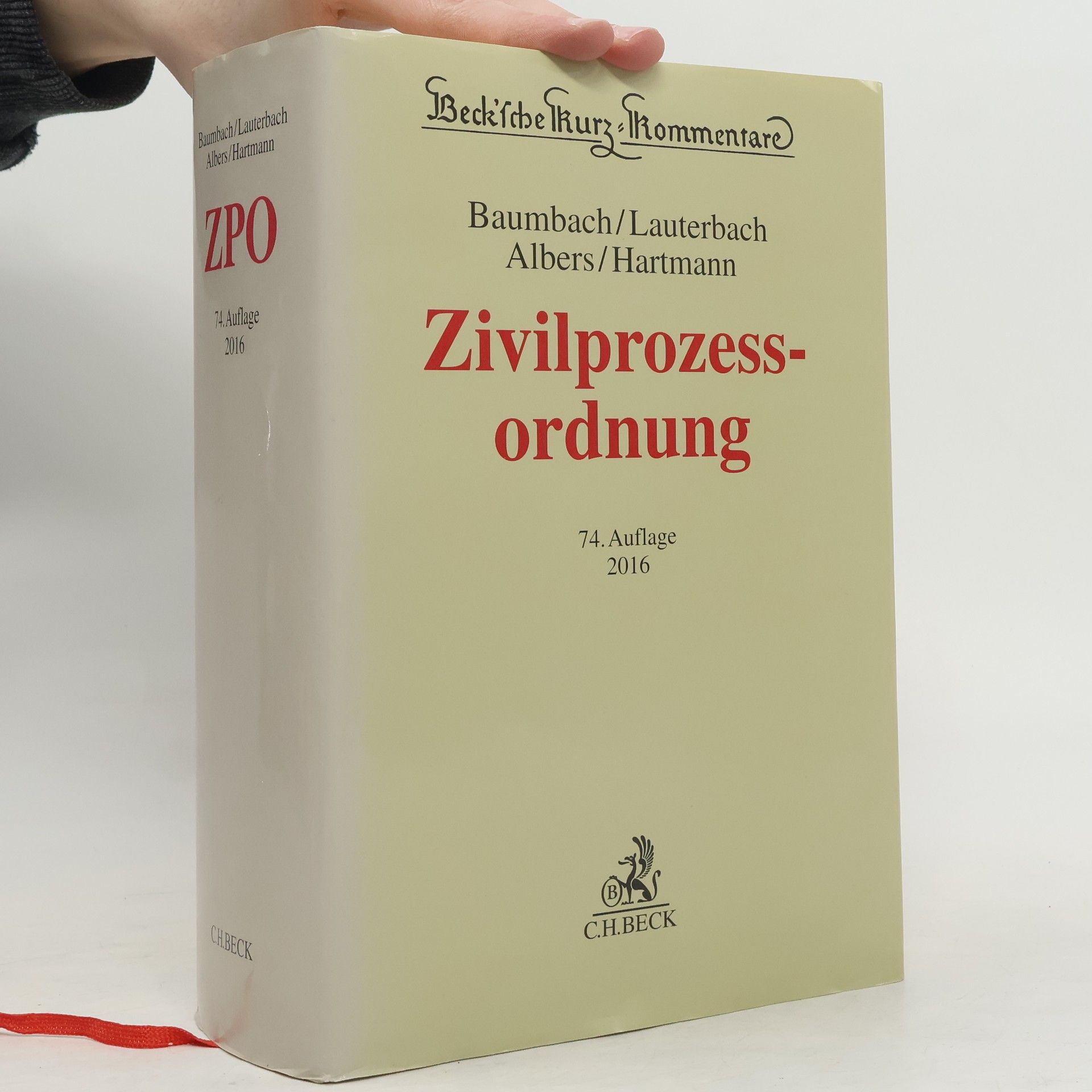 Adolf Baumbach Zivilprozessordnung - 74. Auflage 2016