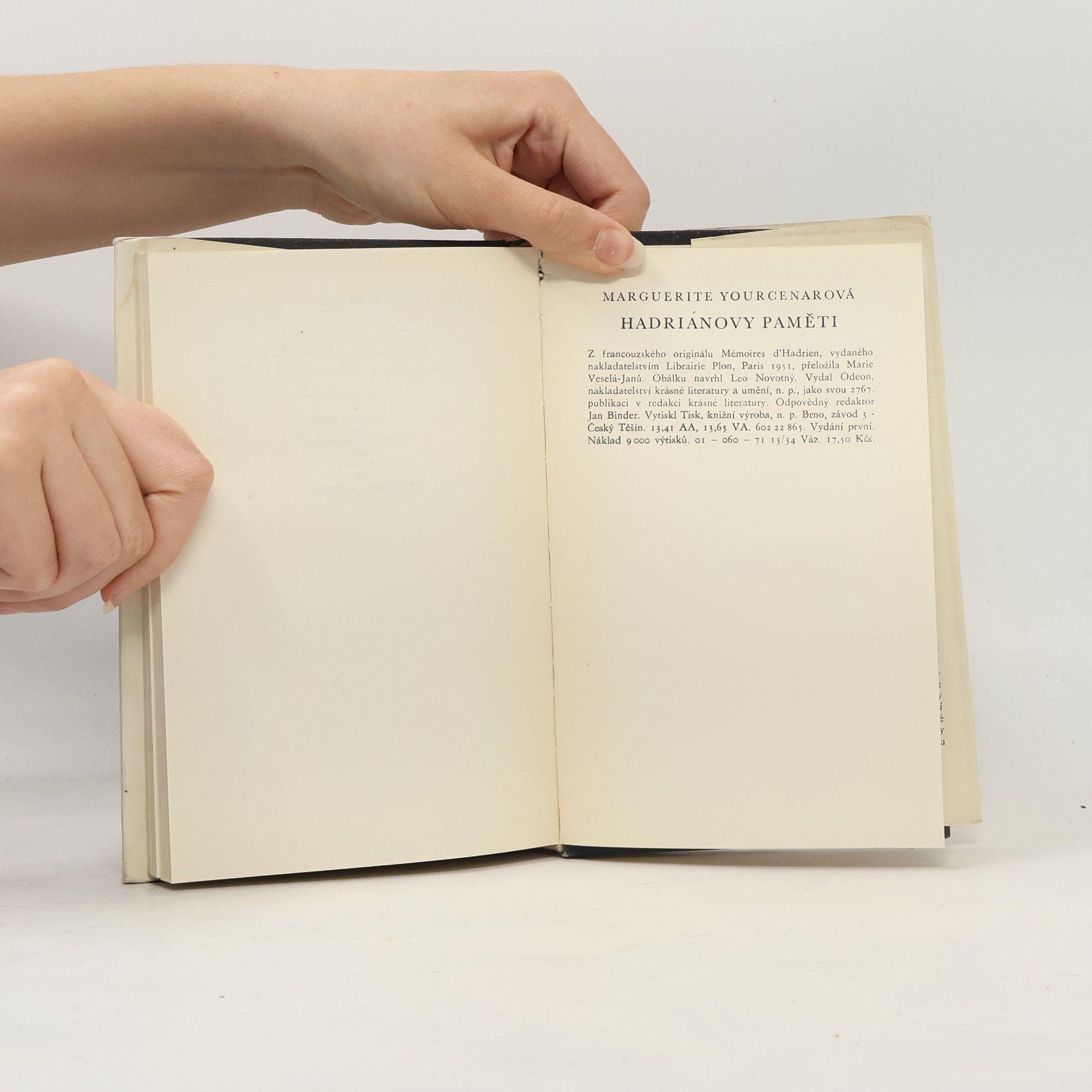 Marguerite Yourcenar Hadriánovy paměti