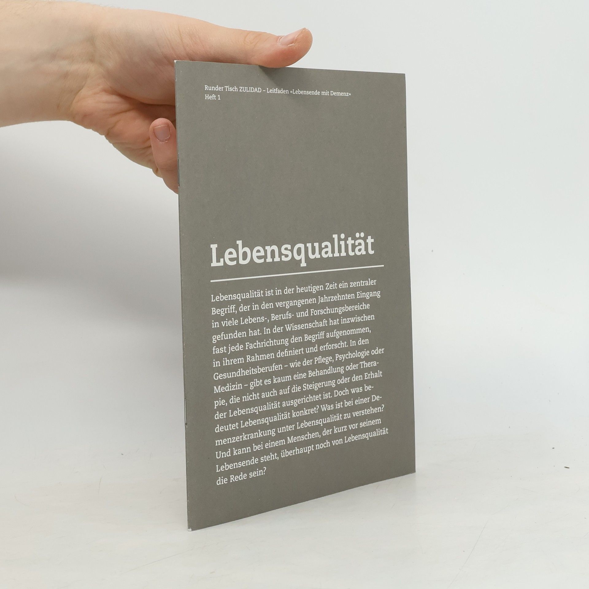Runder Tisch ZULIDAD - 4: Lebensende mit Demenz