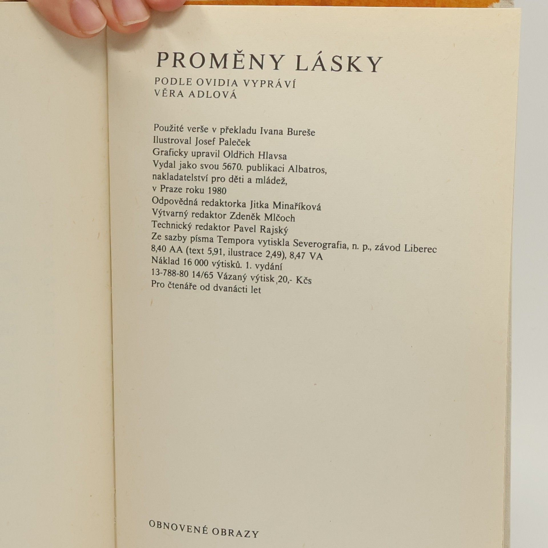 Věra Adlová Proměny lásky