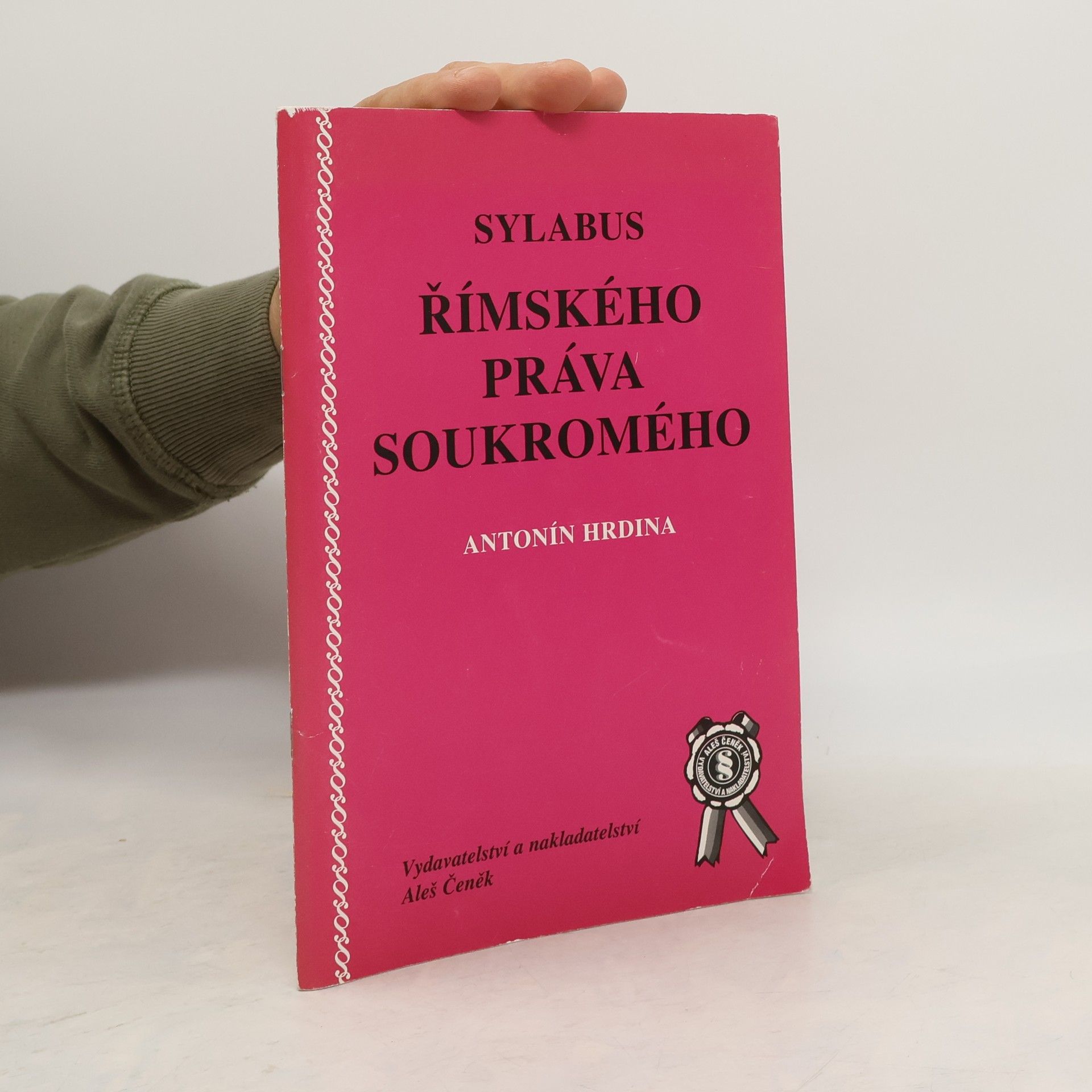 Ignác Antonín Hrdina Sylabus římského práva soukromého