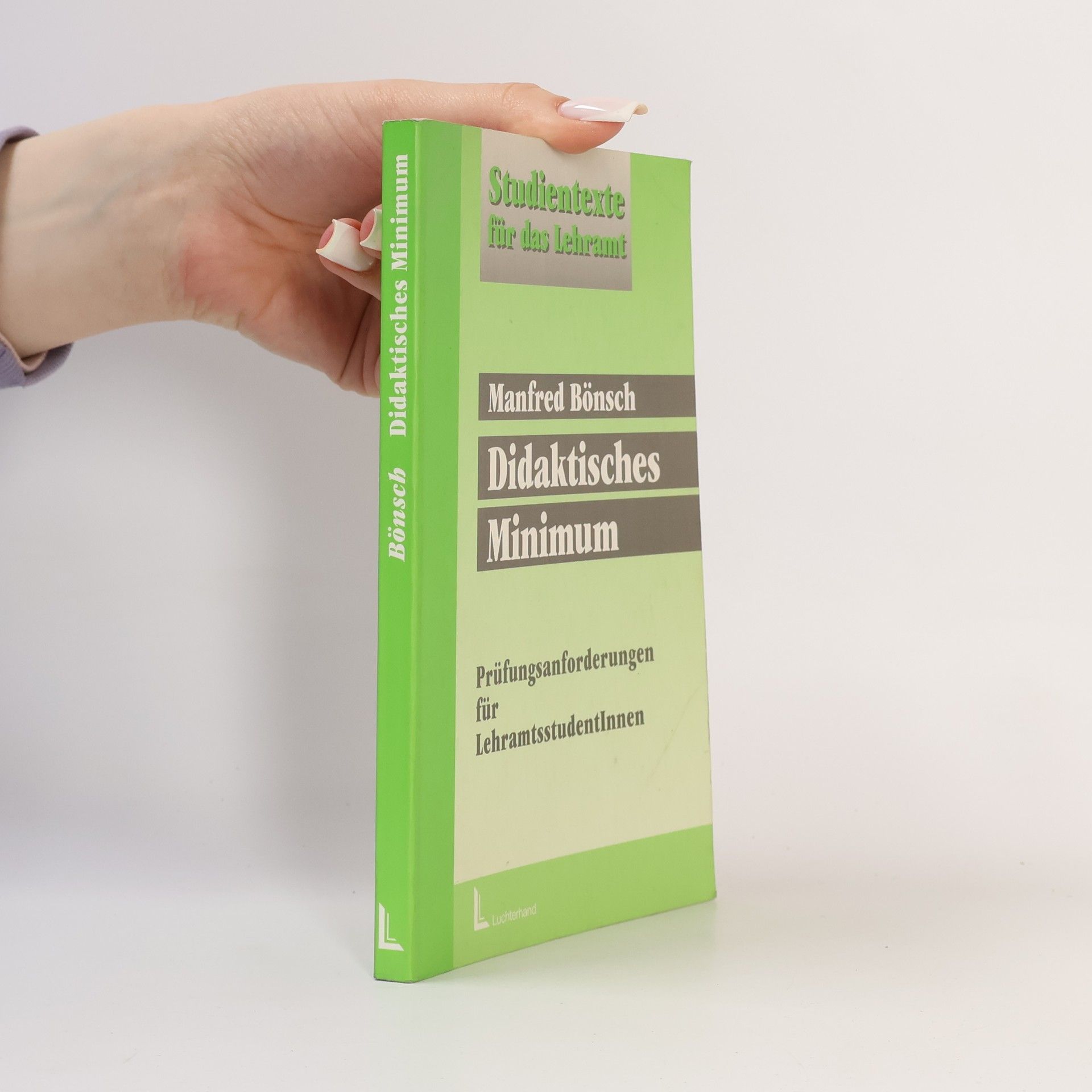 Manfred Bönsch Didaktisches Minimum