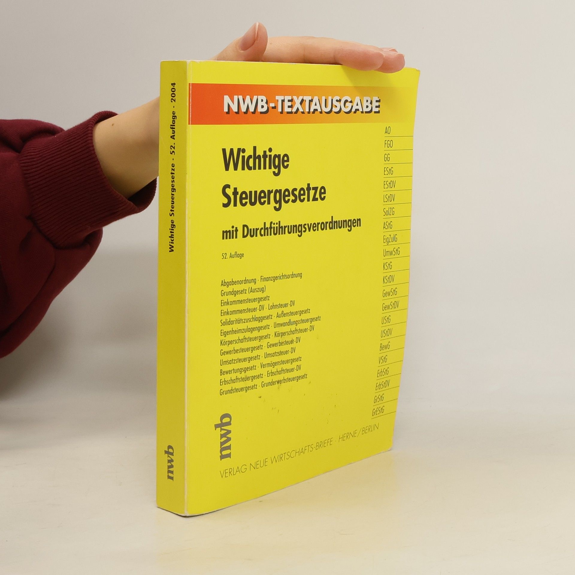 Autorenkollektiv Wichtige Steuergesetze