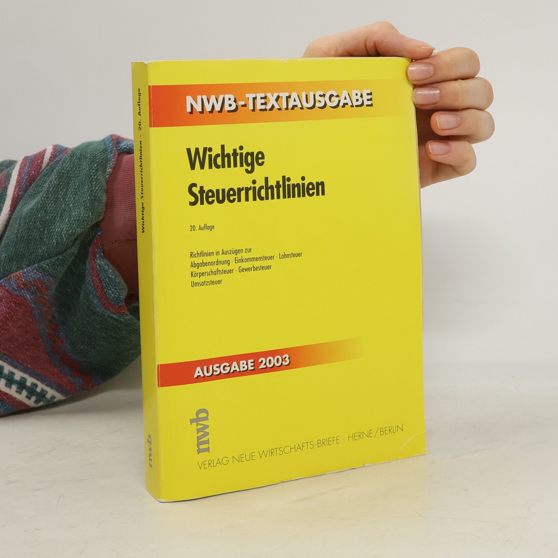 Friedrich Borrosch NWB-Textausgabe: Wichtige Steuerrichtlinien