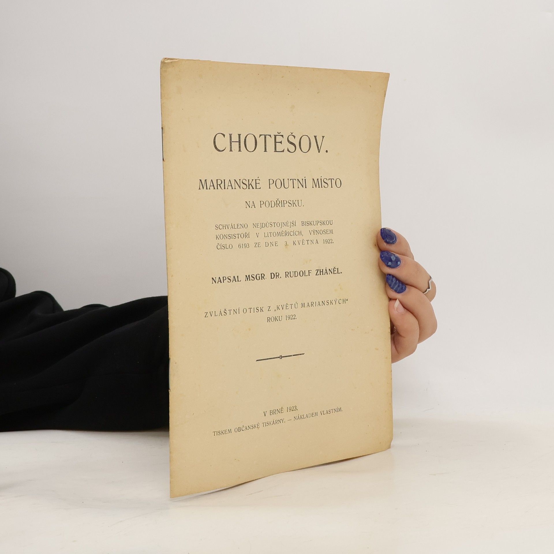 Rudolf Zháněl Chotěšov. Mariánské poutní místo na Podřipsku