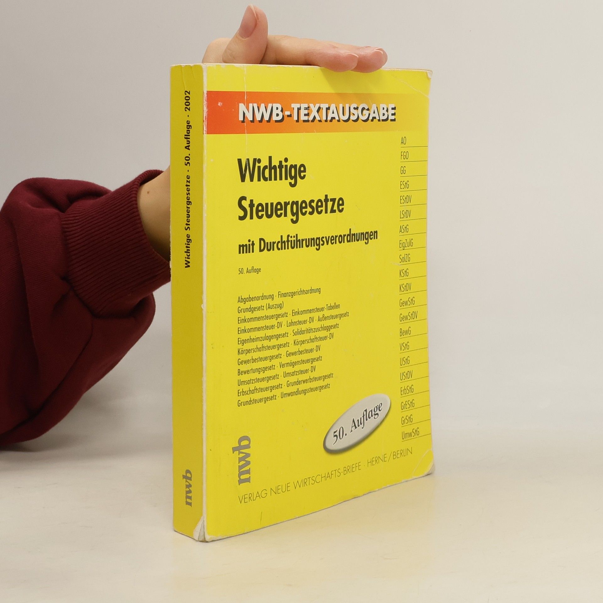 Autorenkollektiv Wichtige Steuergesetze