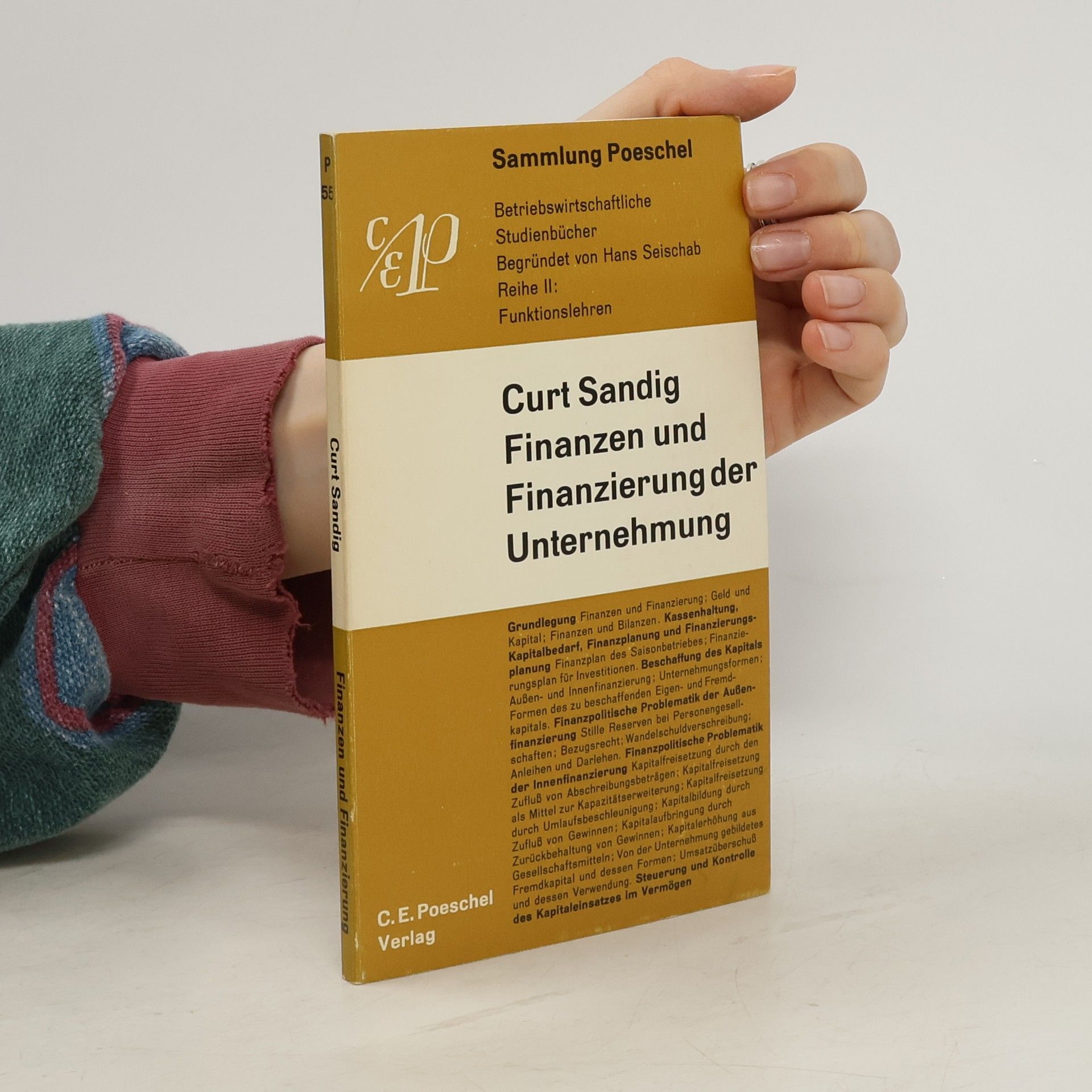 Curt Sandig Finanzen und Finanzierung der Unternehmung