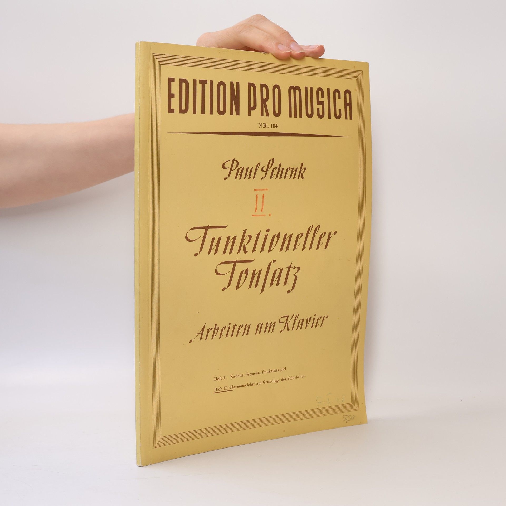 Paul Schenk Funktioneller Tonsatz. Arbeiten am Klavier 1