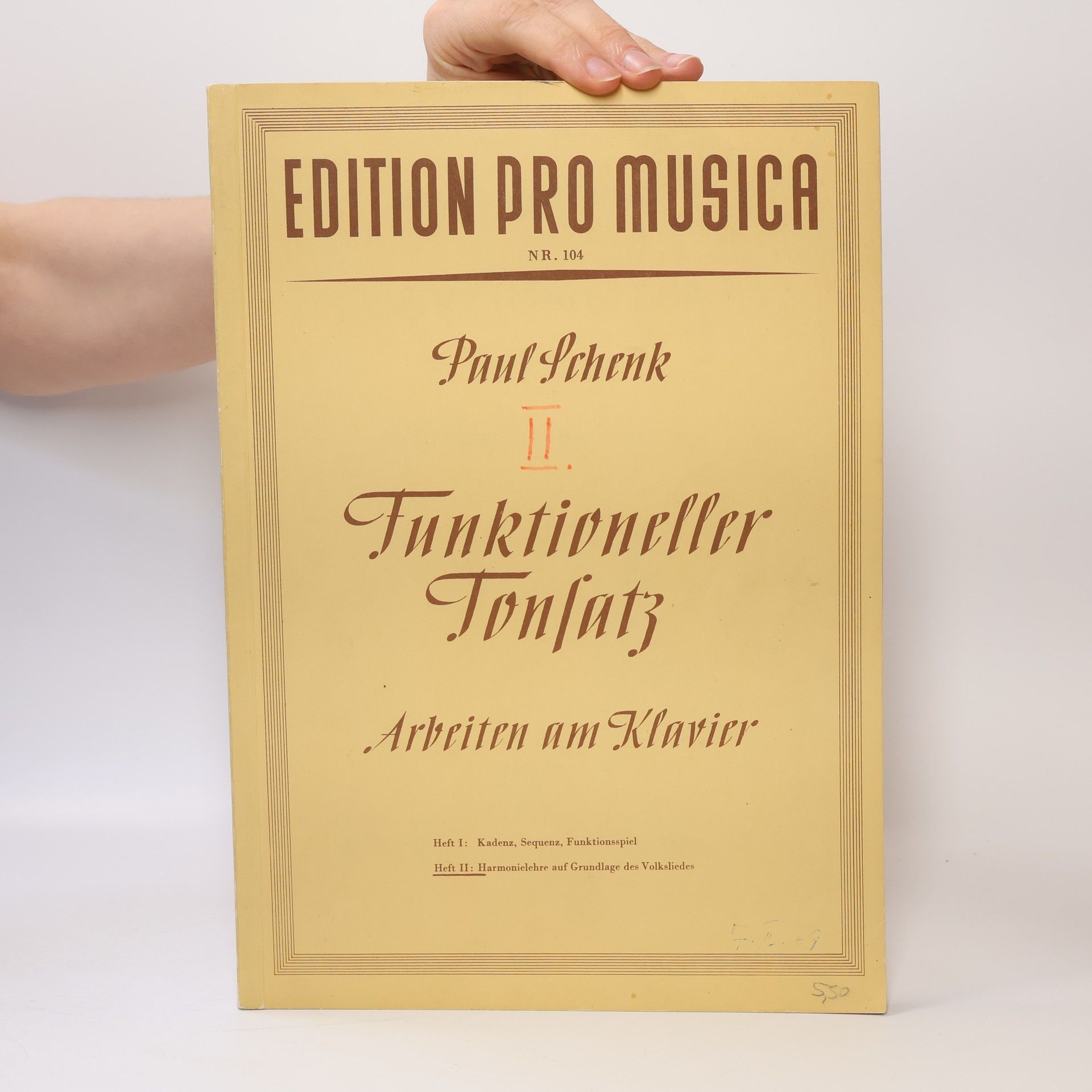 Paul Schenk Funktioneller Tonsatz. Arbeiten am Klavier 1