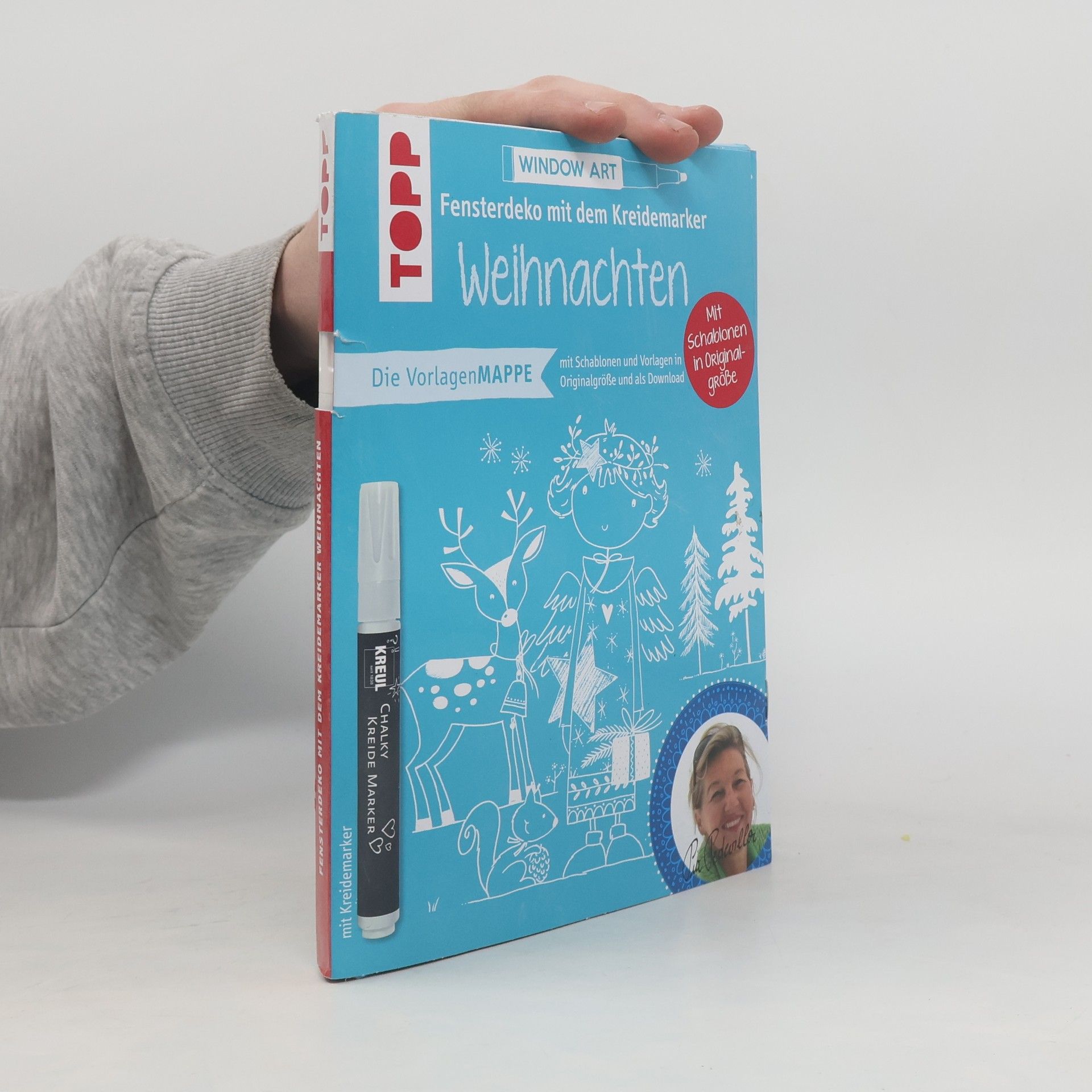 Pia Pedevilla Vorlagenmappe Fensterdeko mit dem Kreidemarker - Weihnachten von Pia Pedevilla. Inkl. Original Kreidemarker von Kreul und Schabl