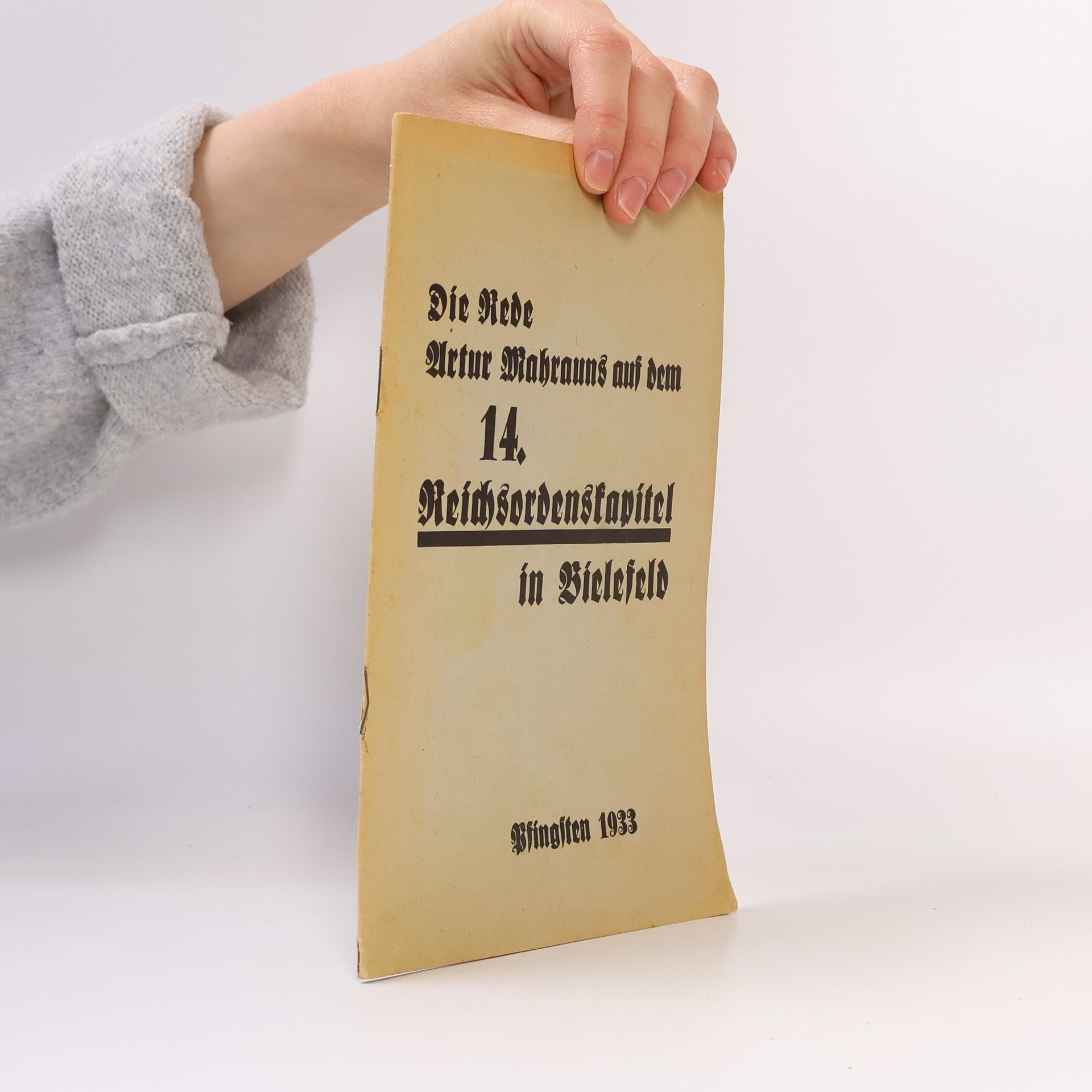 Artur Mahraun Die Rede Artur Mahrauns auf dem 14. Reichsordenskapitel in Bielefeld