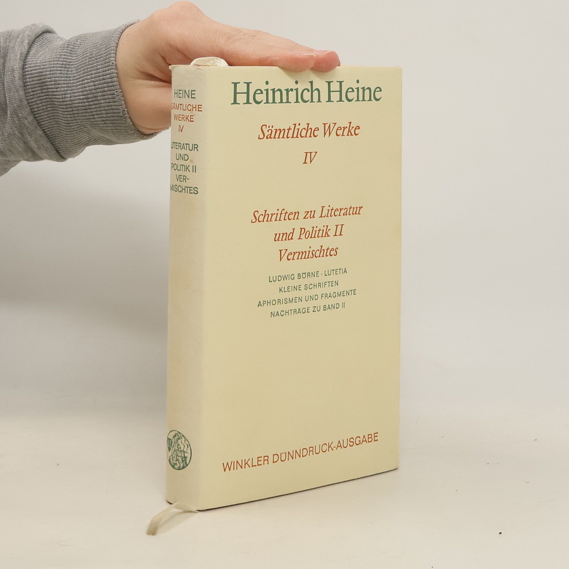 Heinrich Heine Sämtliche Werke IV