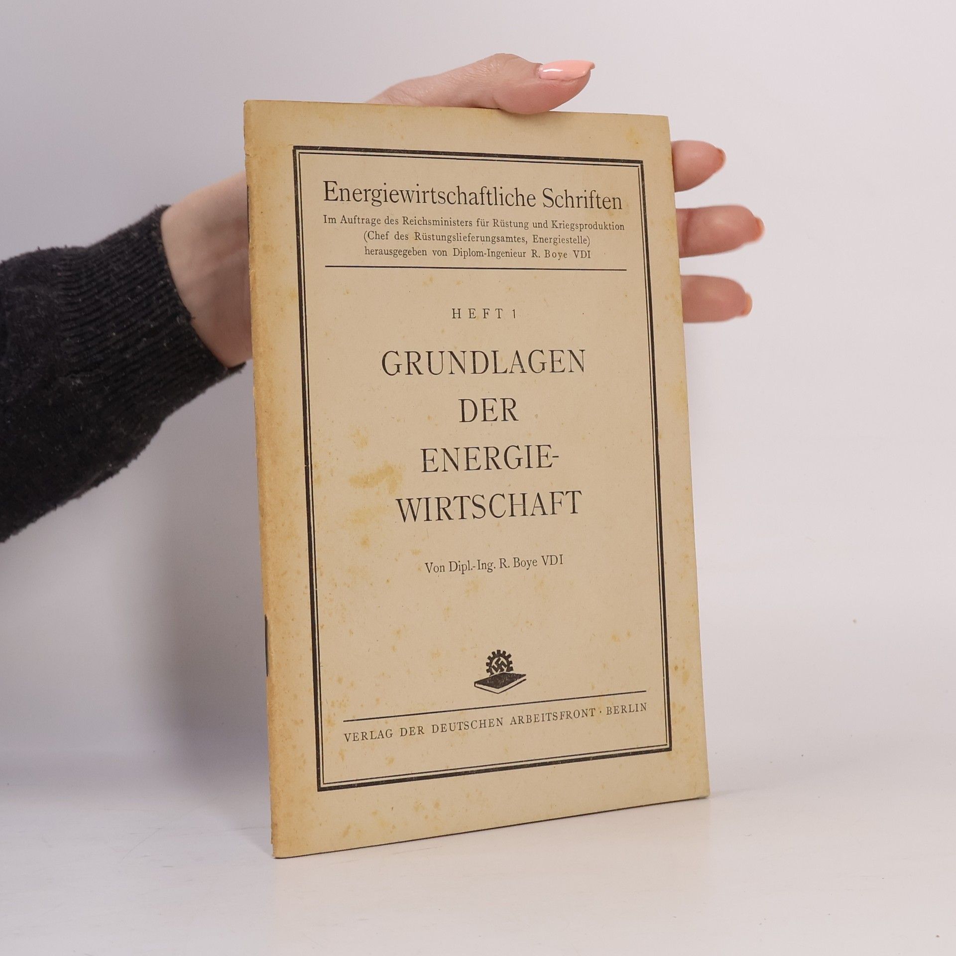 Rudolf Boye Energiewirtschaftliche Schriften 1