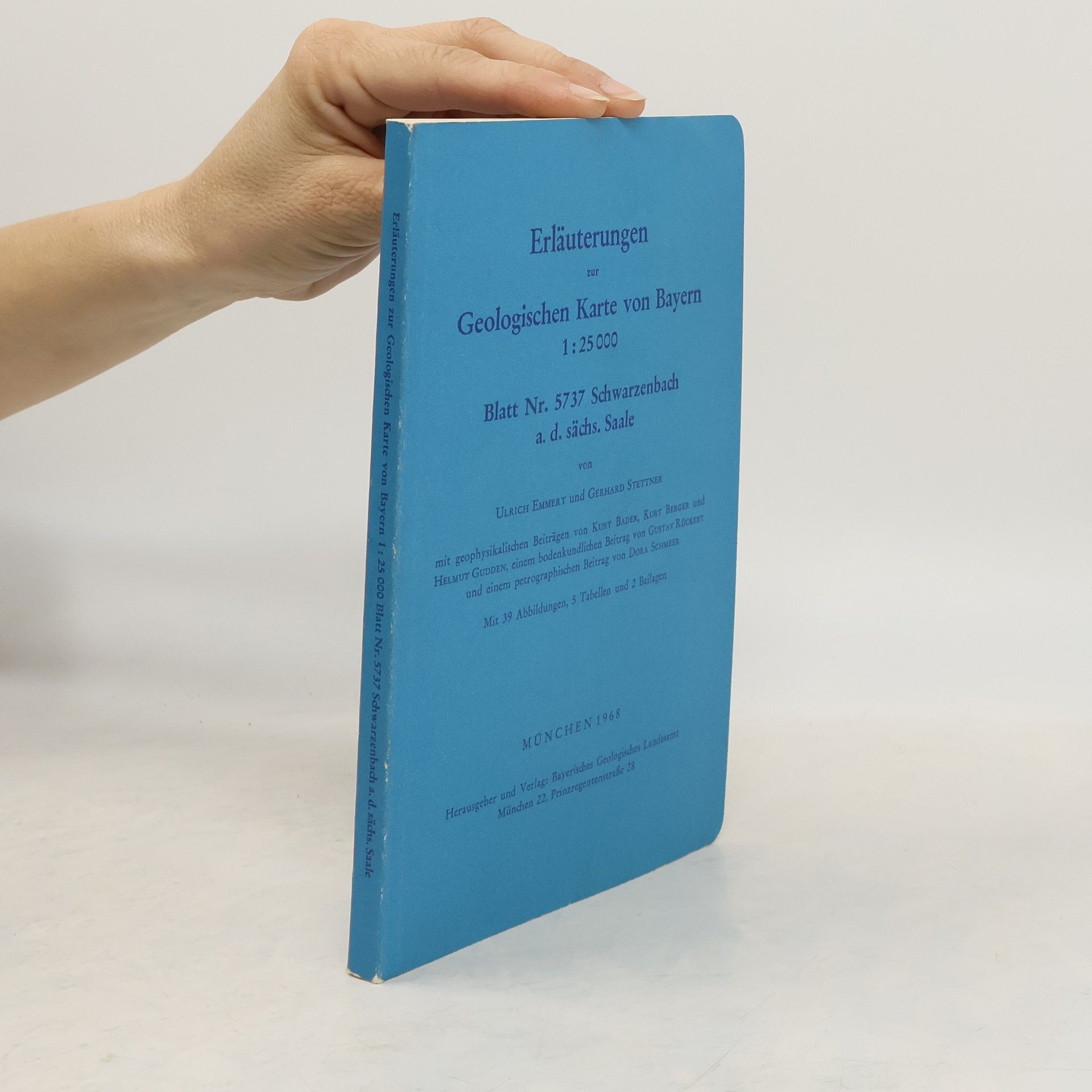 Ulrich Emmert Erläuterungen zur Geologischen Karte von Bayern 1 : 25 000