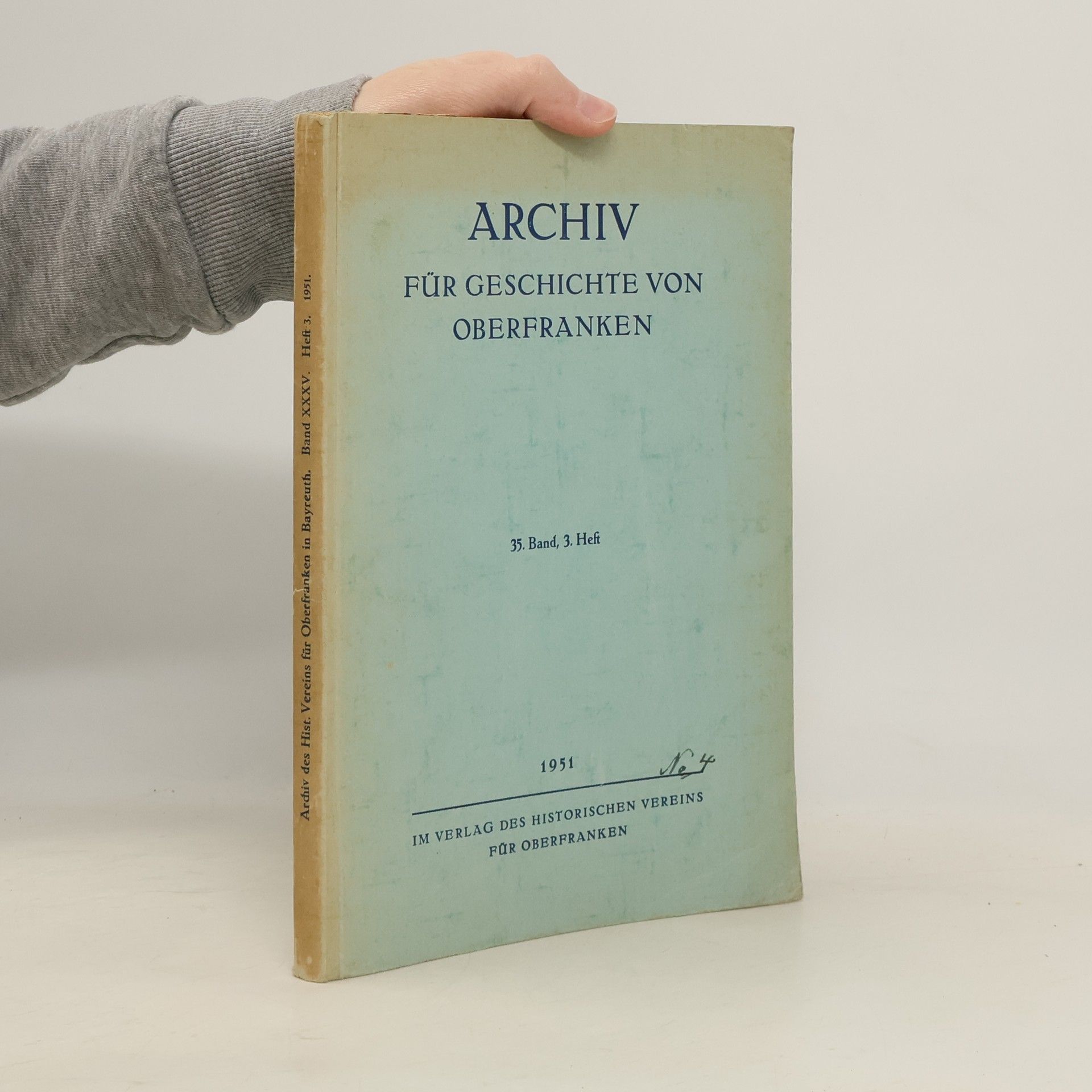 Autorenkollektiv Archiv für Geschichte von Oberfranken XXXV.