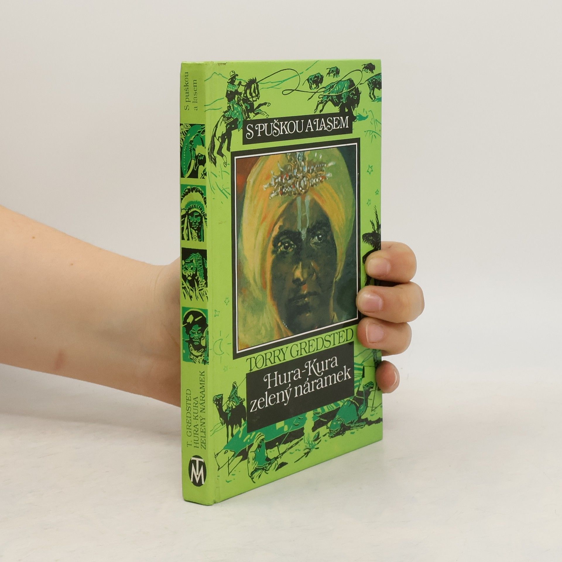 Torry Gredsted Hura-Kura zelený náramek. S puškou a lasem