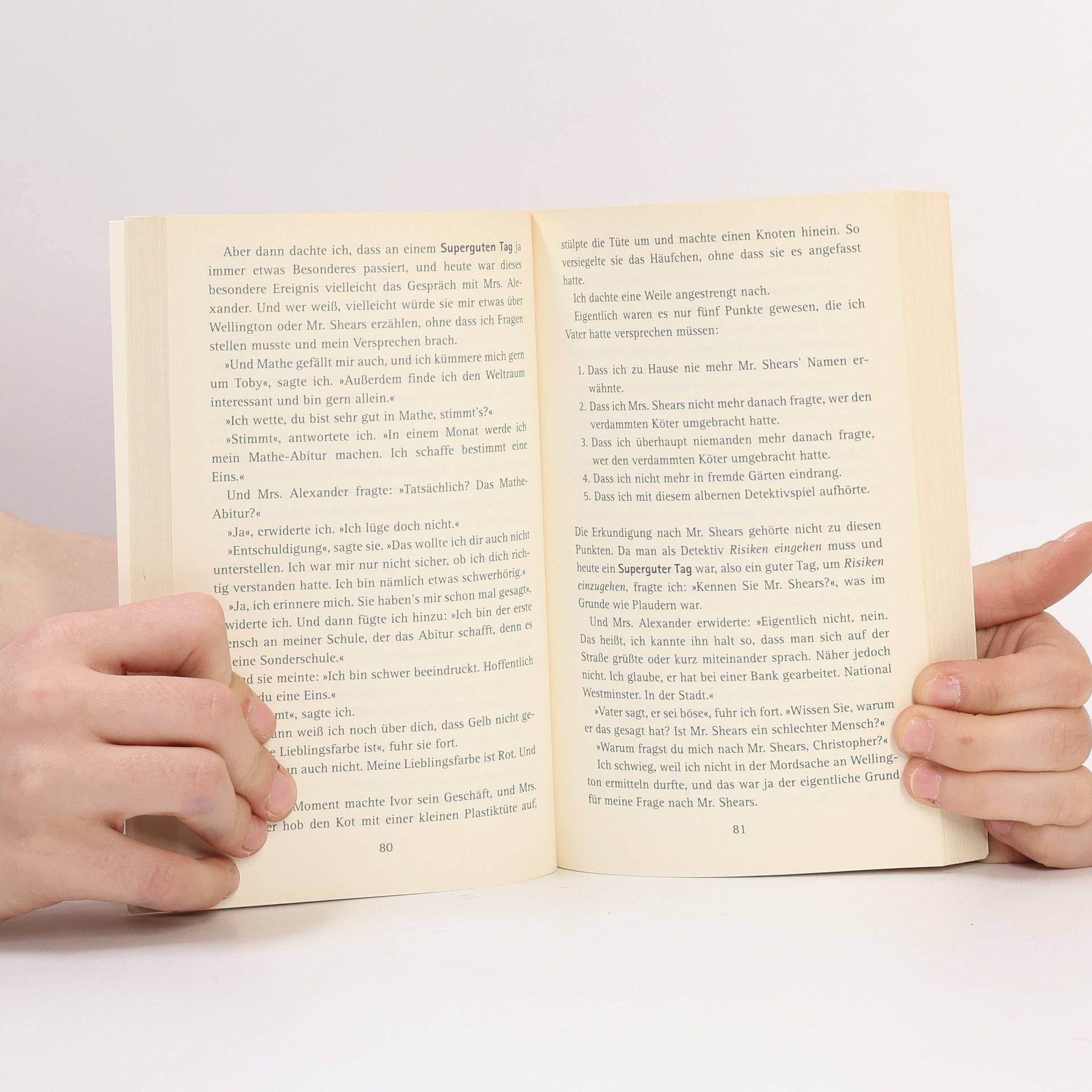 Mark Haddon Supergute Tage oder Die sonderbare Welt des Christopher Boone
