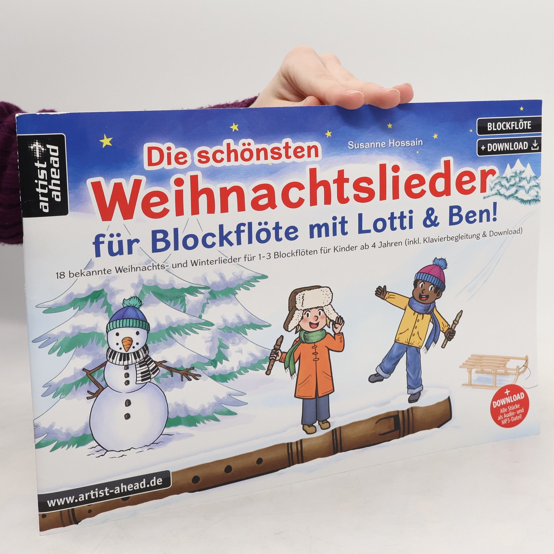 Susanne Hossain Die schönsten Weihnachtslieder für Blockflöte mit Lotti & Ben!