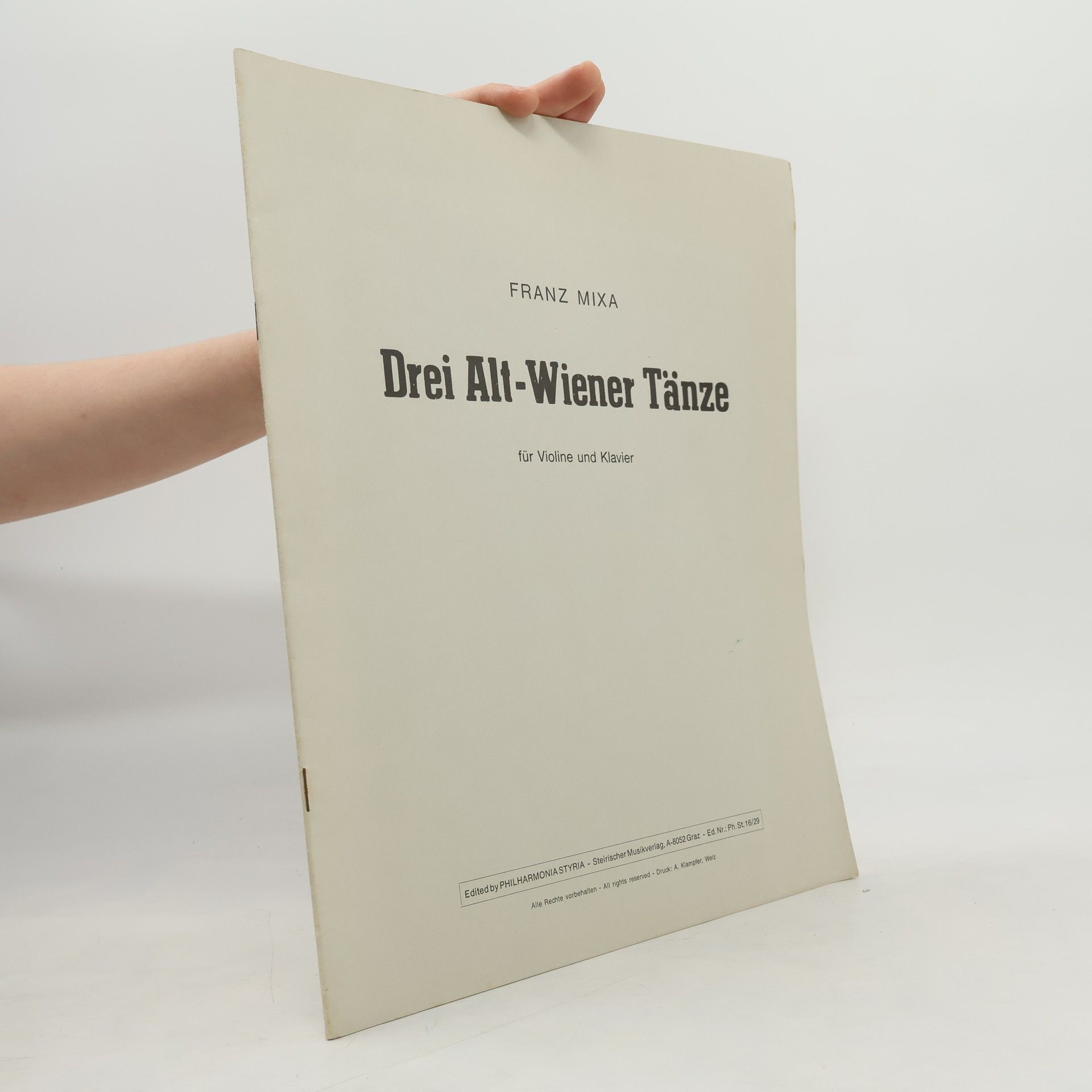 Franz Mixa Drei Alt-Wiener Tänze