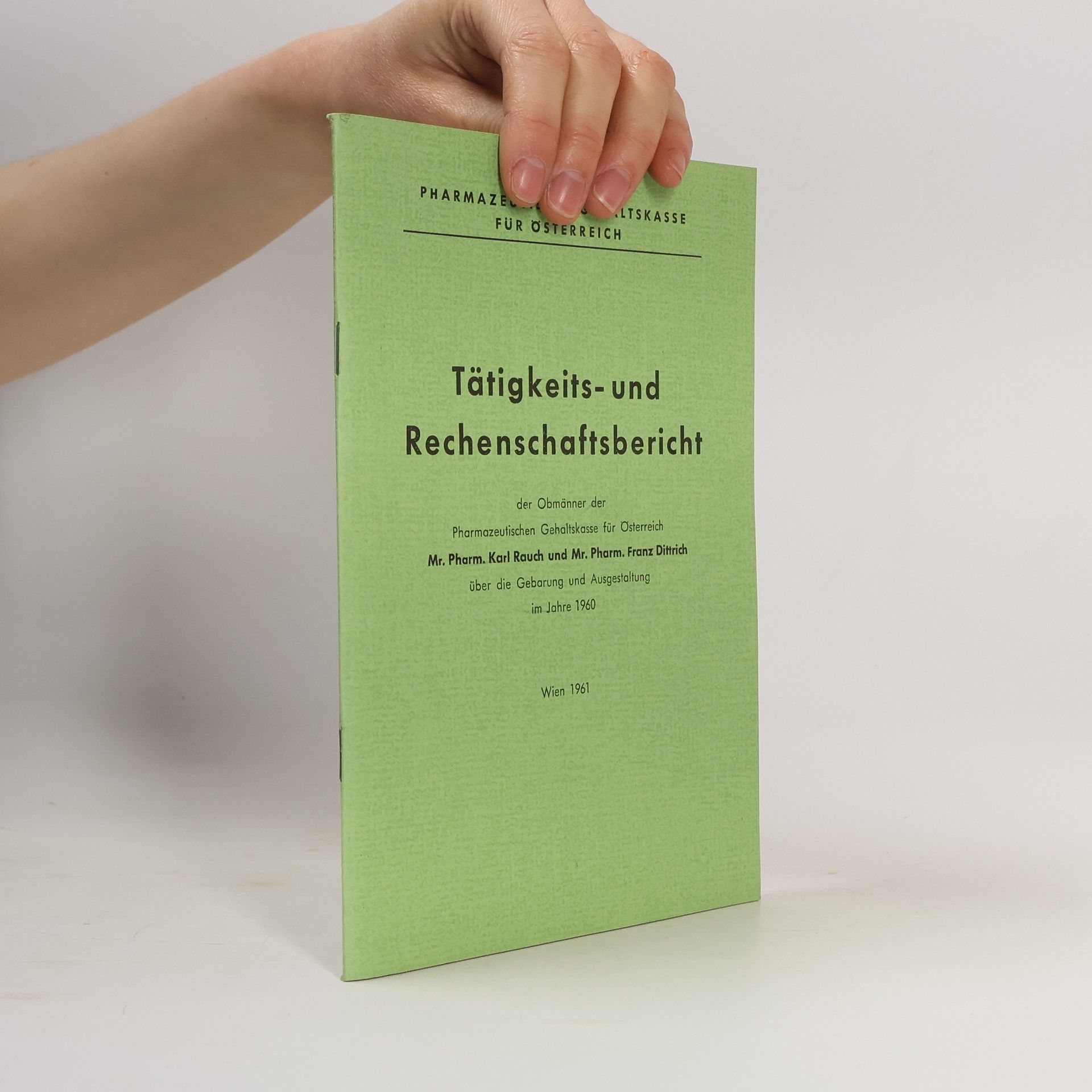 Autorenkollektiv Tätigkeits und Rechenschaftsberischt