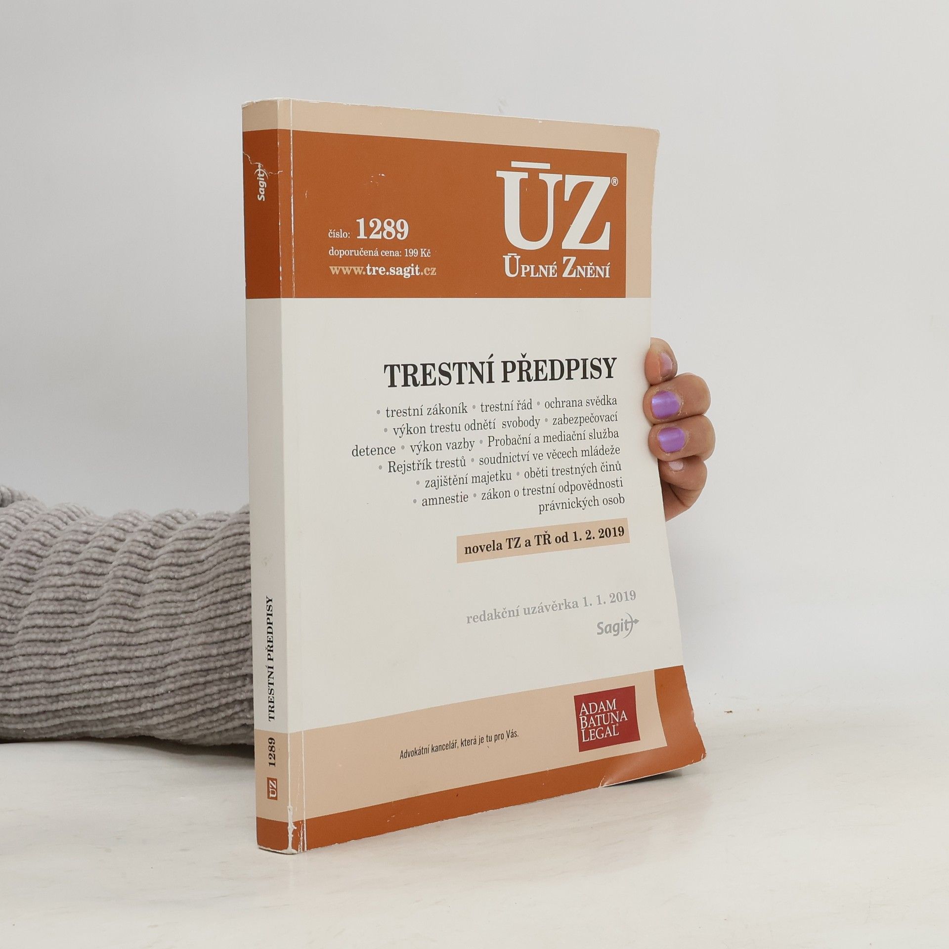 Kolektiv autorů Trestní předpisy [ÚZ 2019 č. 1289]