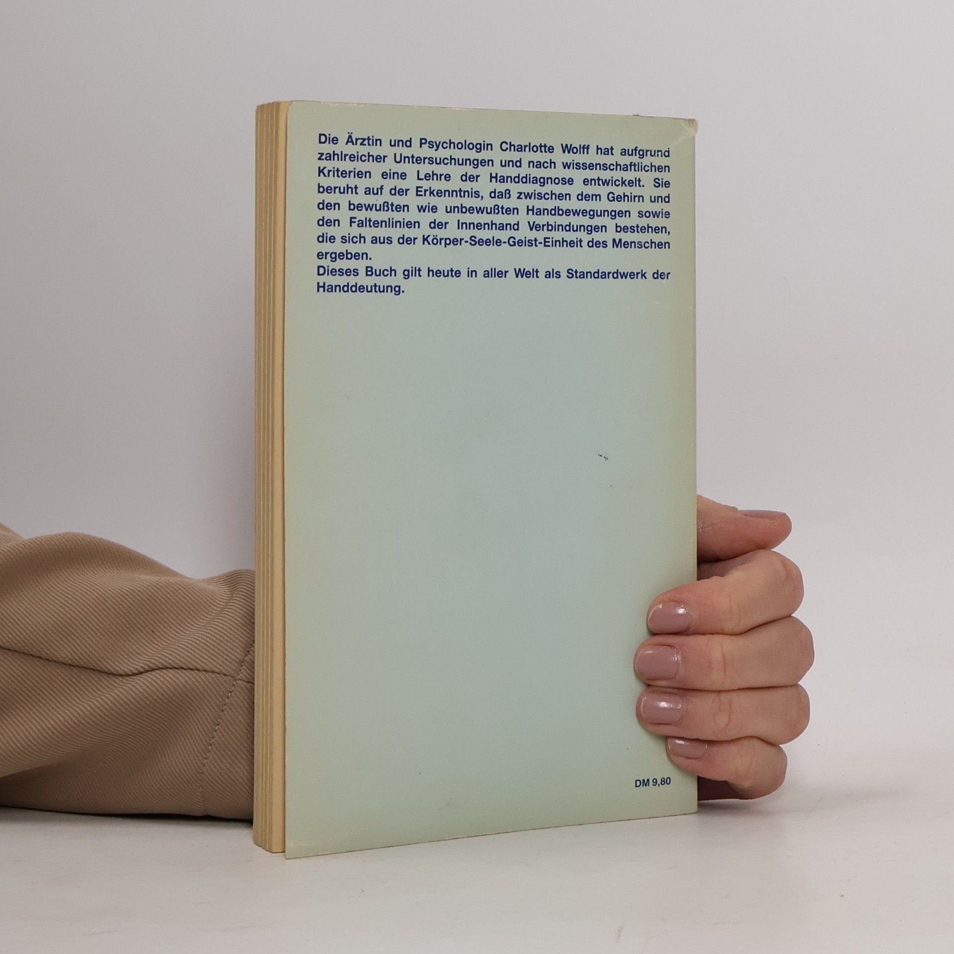 Charlotte Wolff Die Hand als Spiegel der Seele